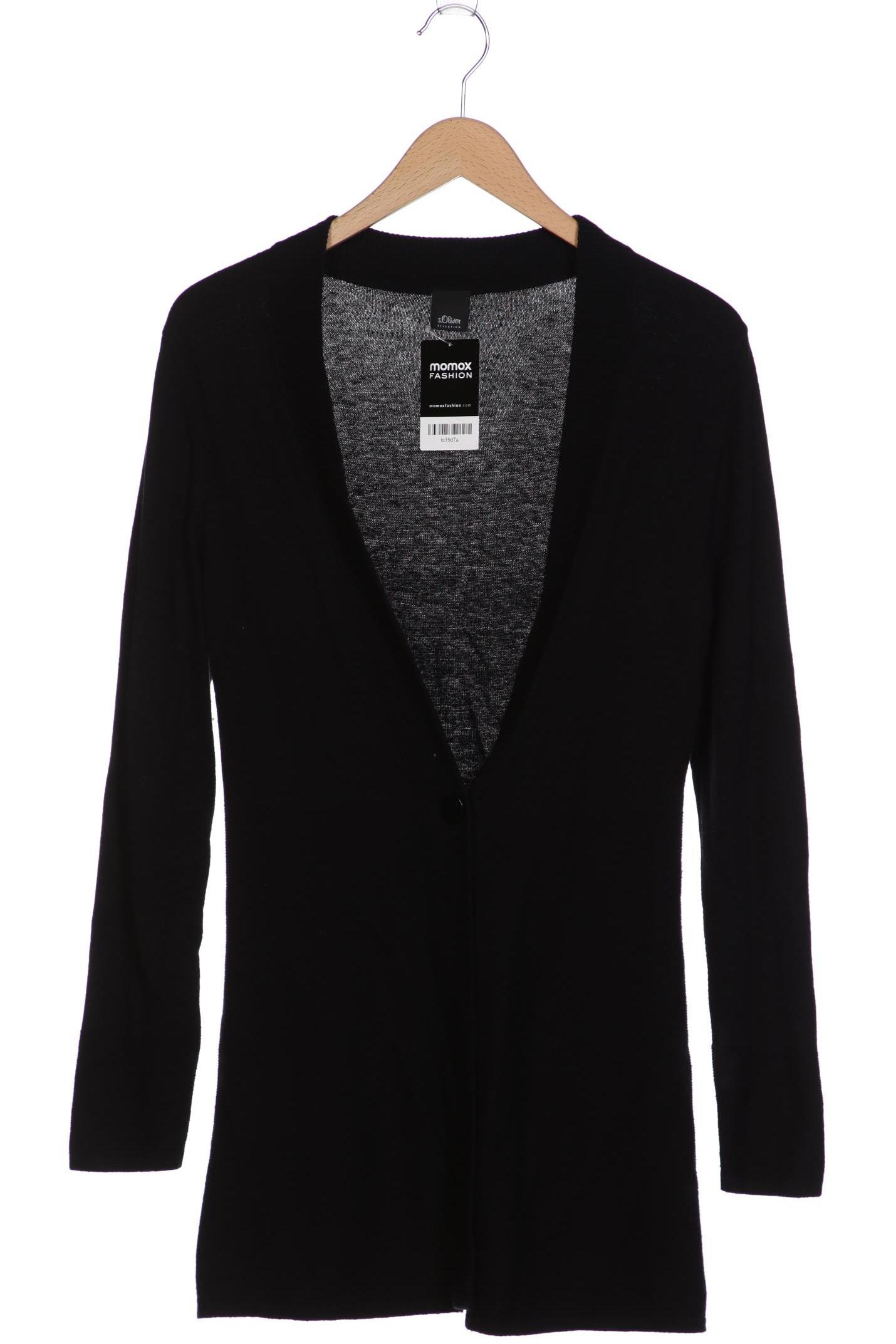 

s.Oliver Selection Damen Strickjacke, schwarz, Gr. 38