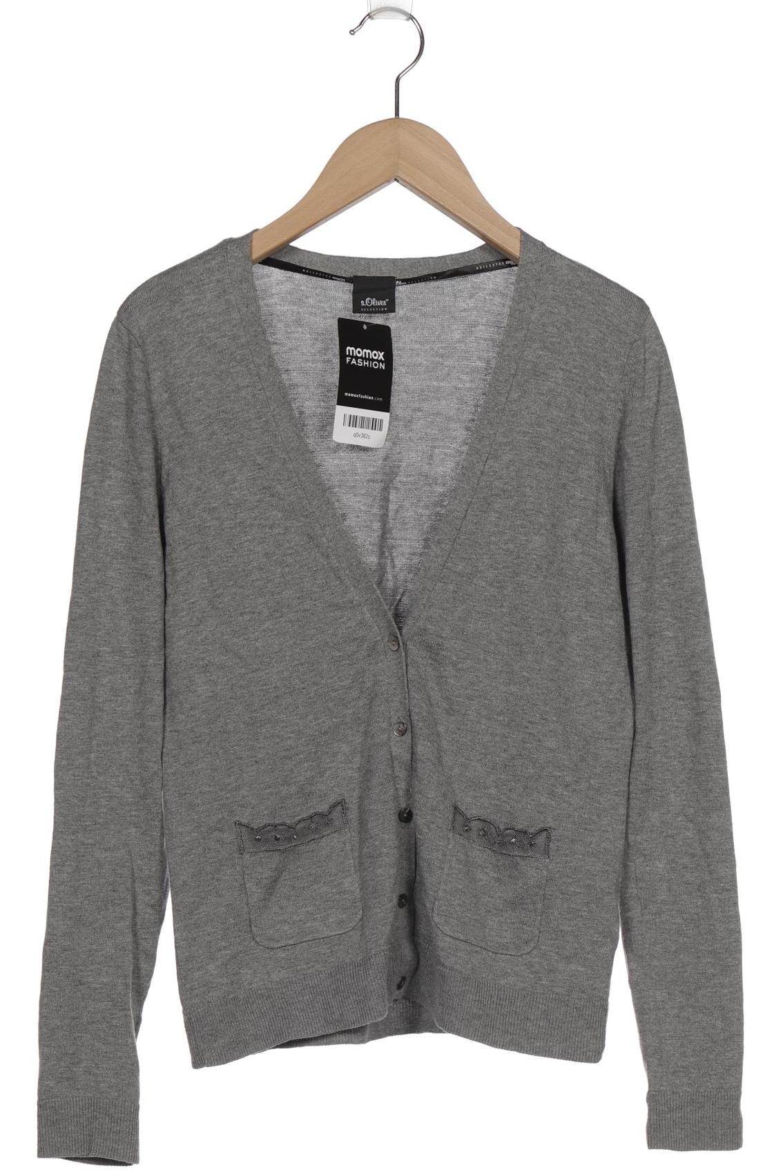 

s.Oliver Selection Damen Strickjacke, grau, Gr. 36