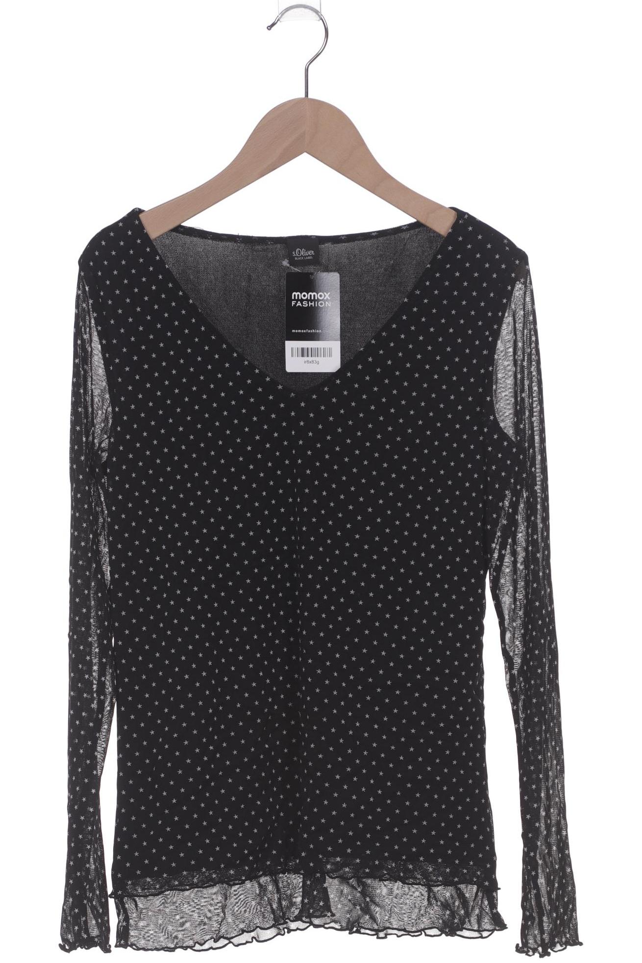 

s.Oliver Selection Damen Langarmshirt, schwarz, Gr. 36