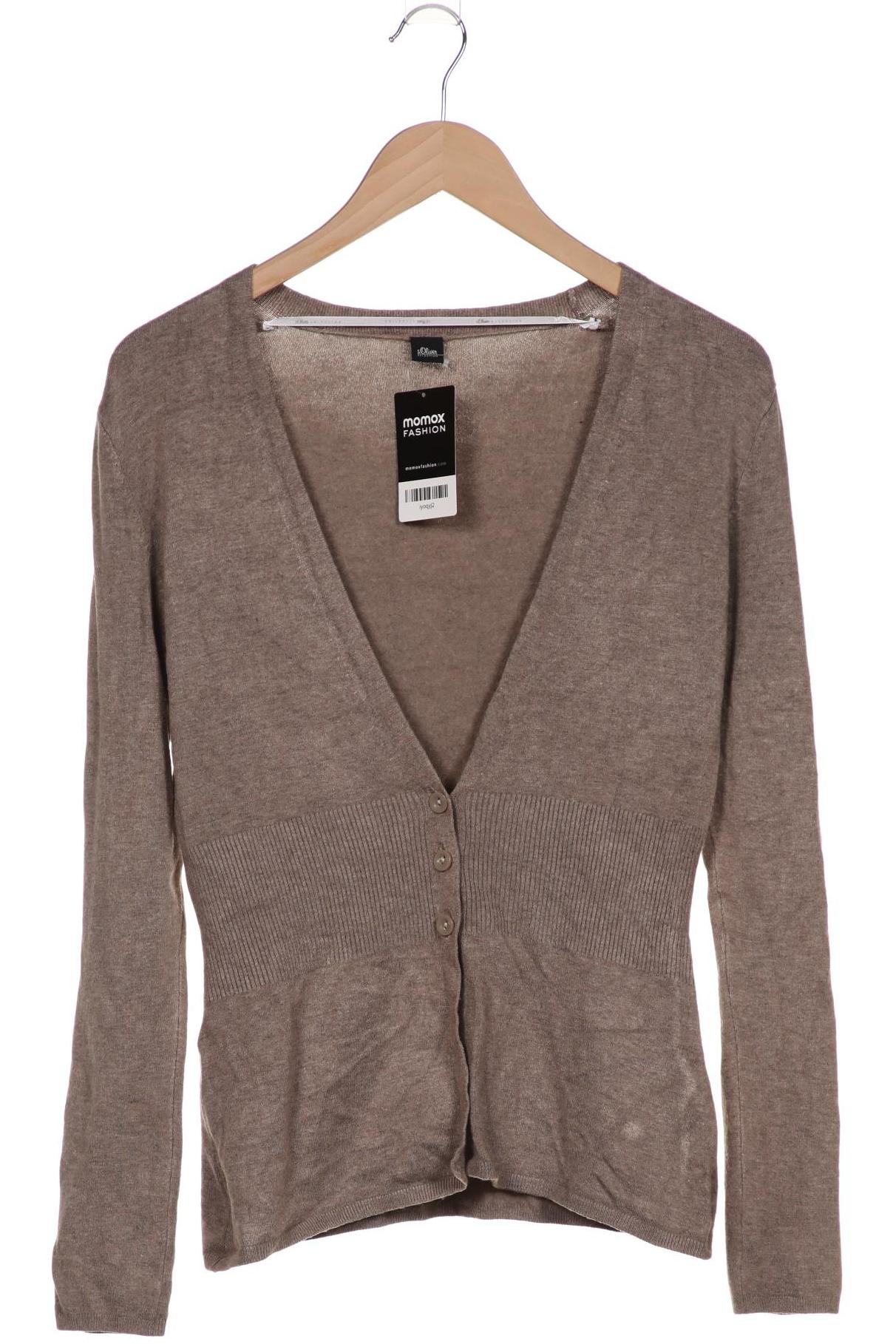 

s.Oliver Selection Damen Strickjacke, beige, Gr. 38