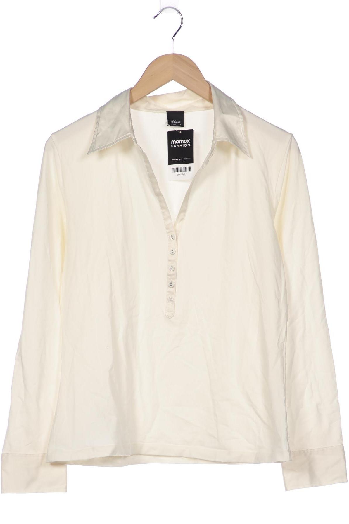 

s.Oliver Selection Damen Poloshirt, cremeweiß, Gr. 44