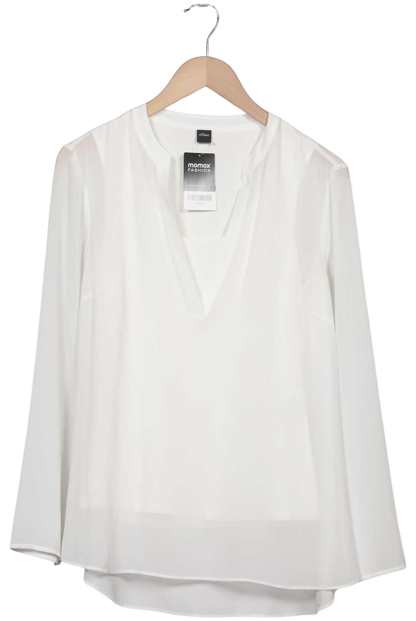 

s.Oliver Selection Damen Bluse, weiß, Gr. 38