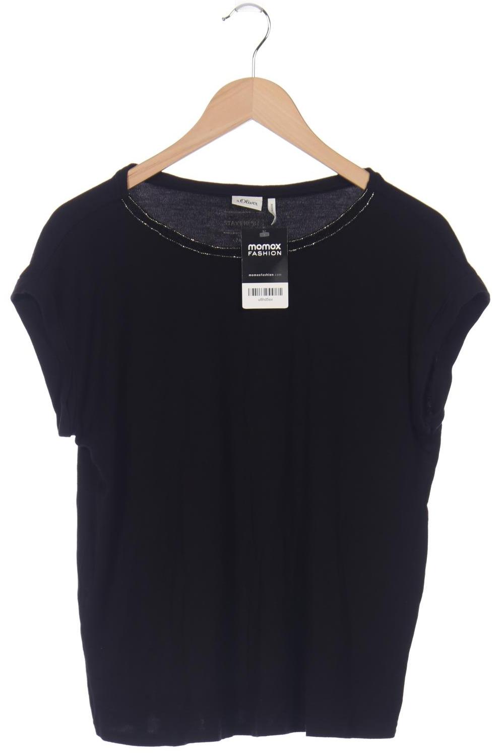 

s.Oliver Selection Damen T-Shirt, schwarz