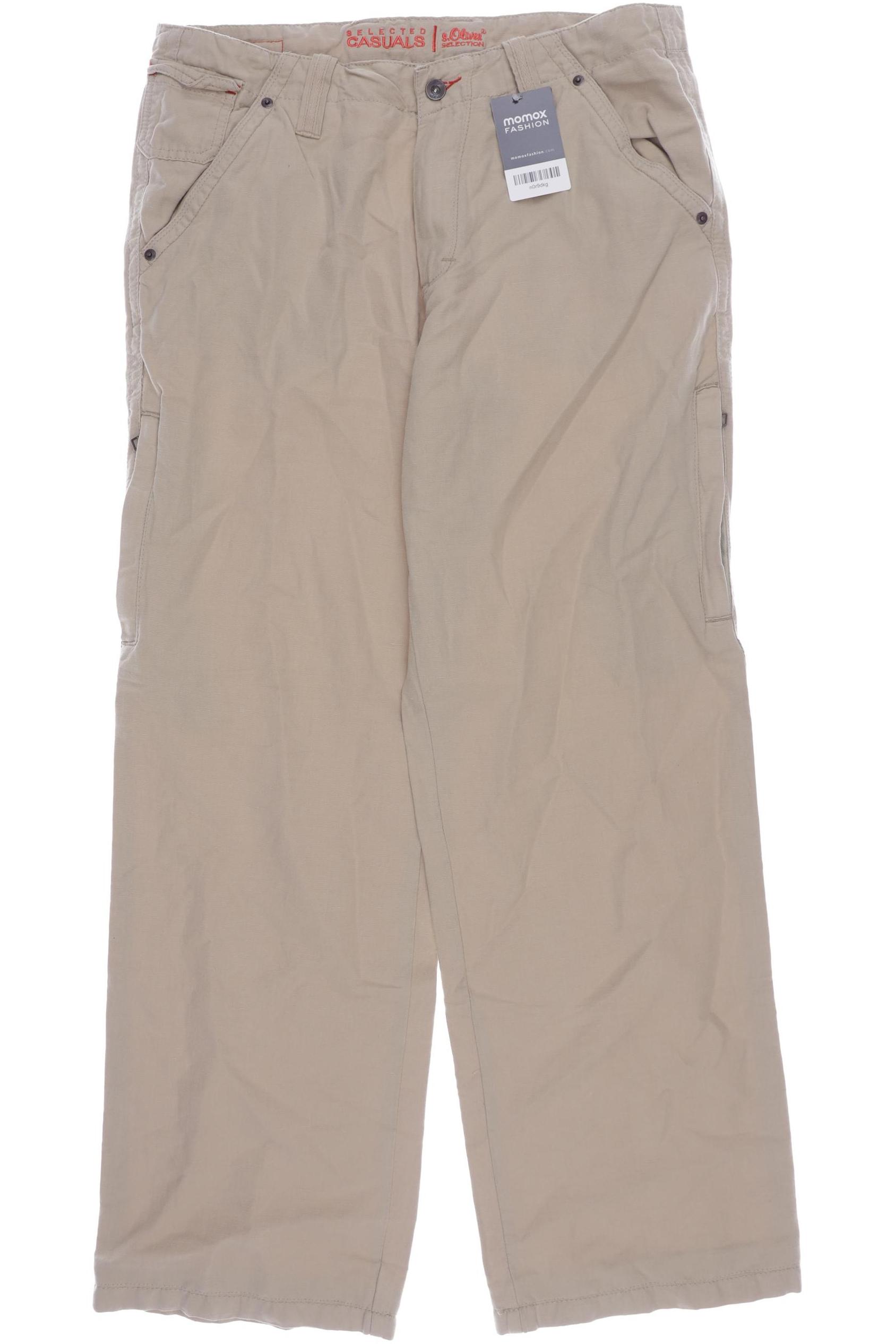 

s.Oliver Selection Herren Stoffhose, beige, Gr. 50