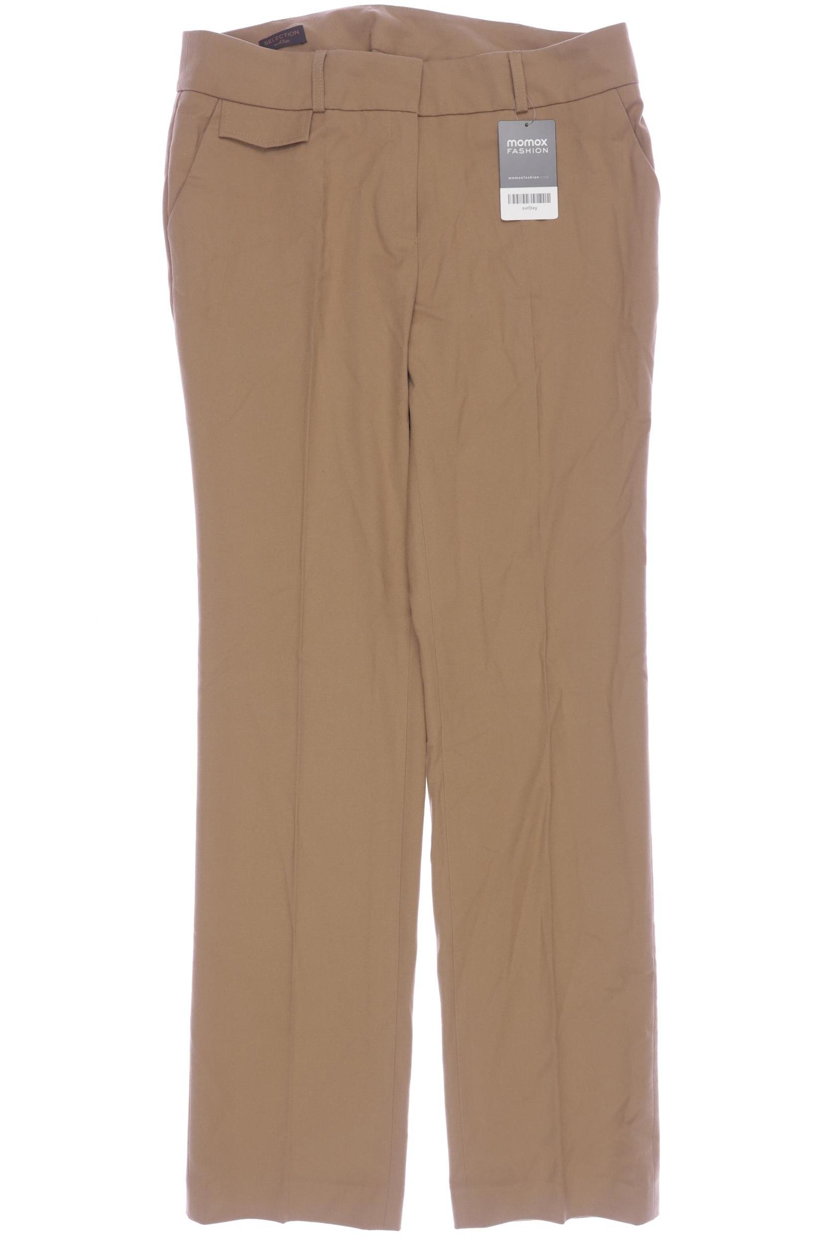 

s.Oliver Selection Damen Stoffhose, beige, Gr. 38
