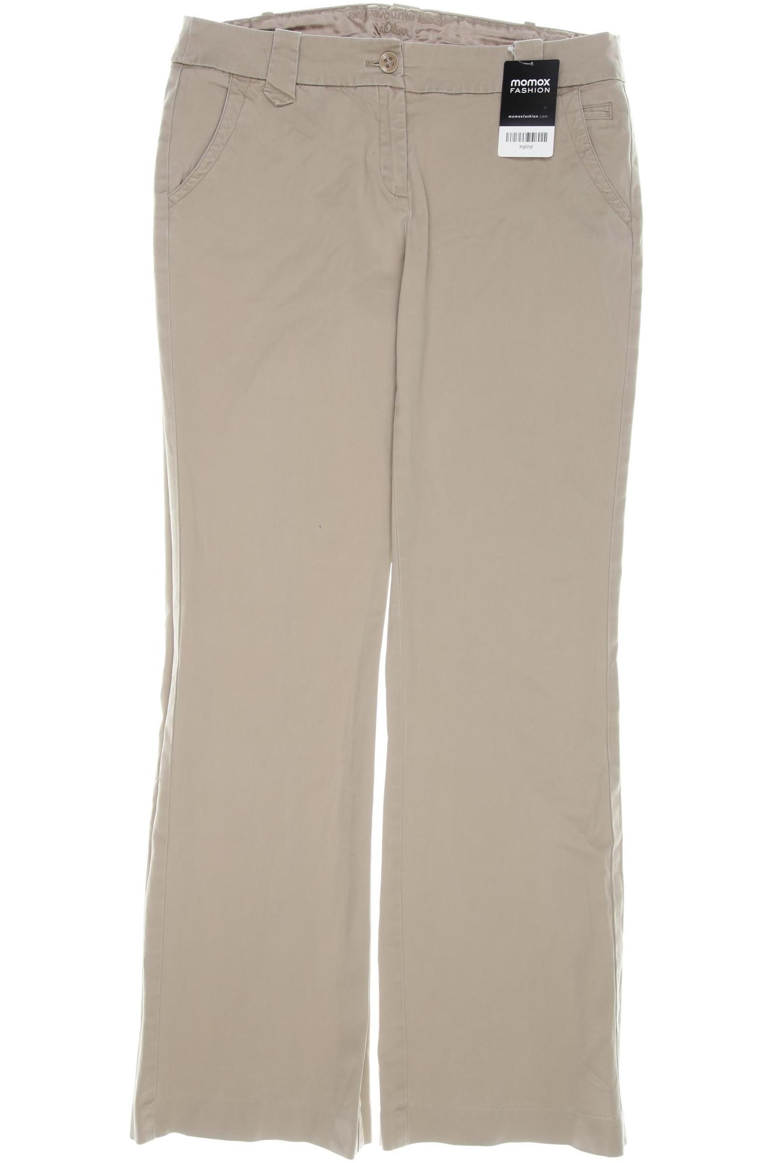 

s.Oliver Selection Damen Stoffhose, beige, Gr. 38