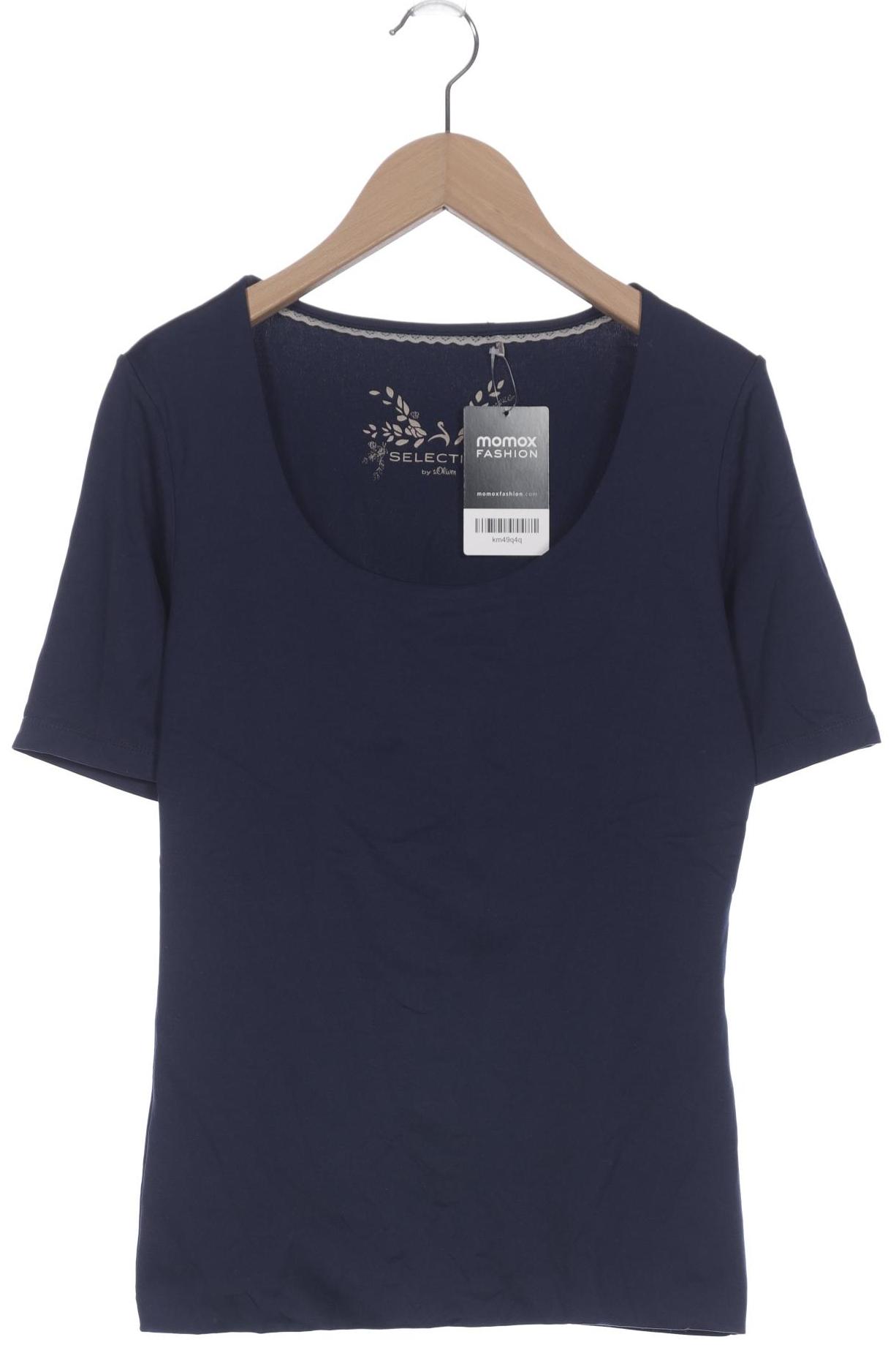 

s.Oliver Selection Damen T-Shirt, marineblau, Gr. 36
