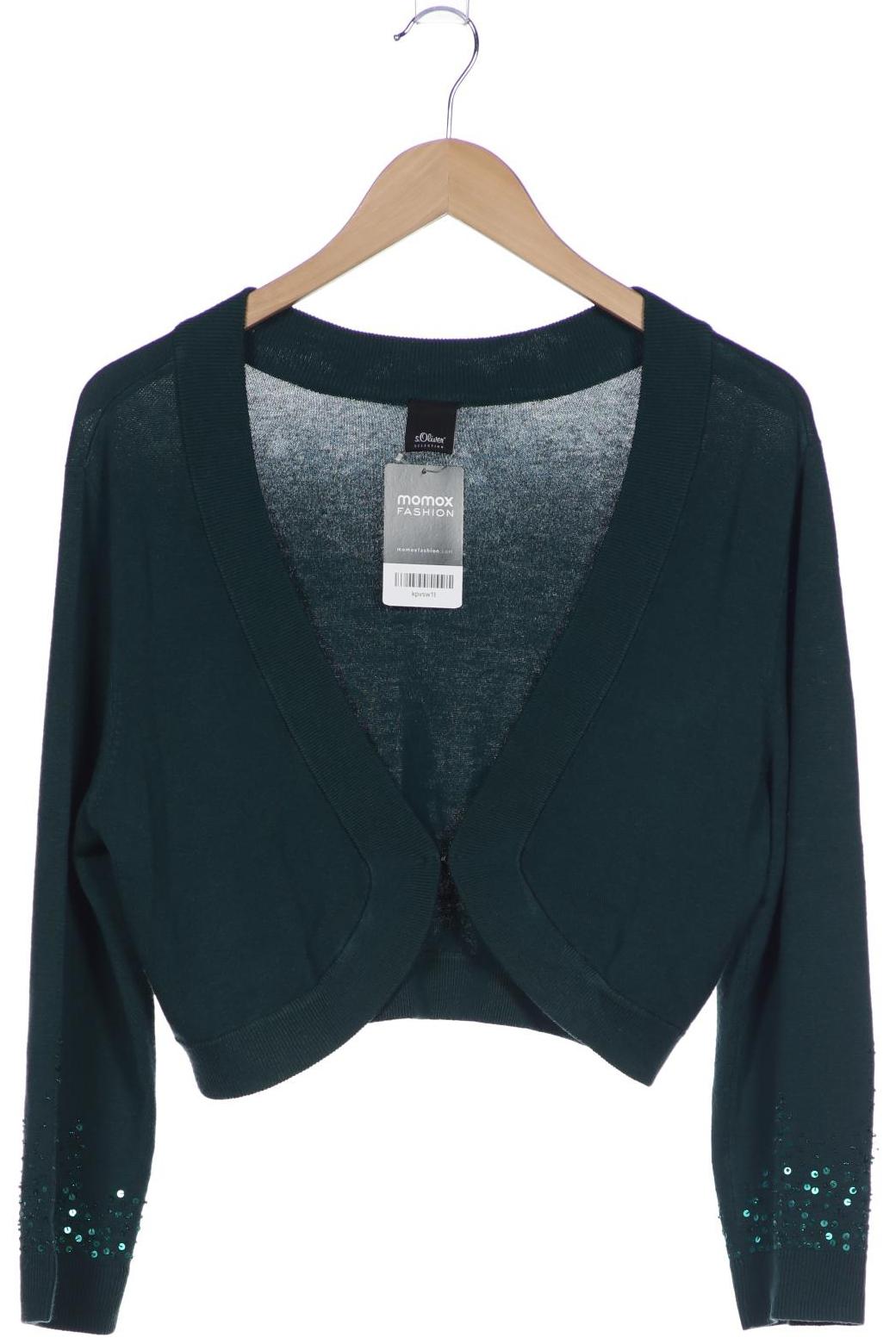 

s.Oliver Selection Damen Strickjacke, grün, Gr. 40