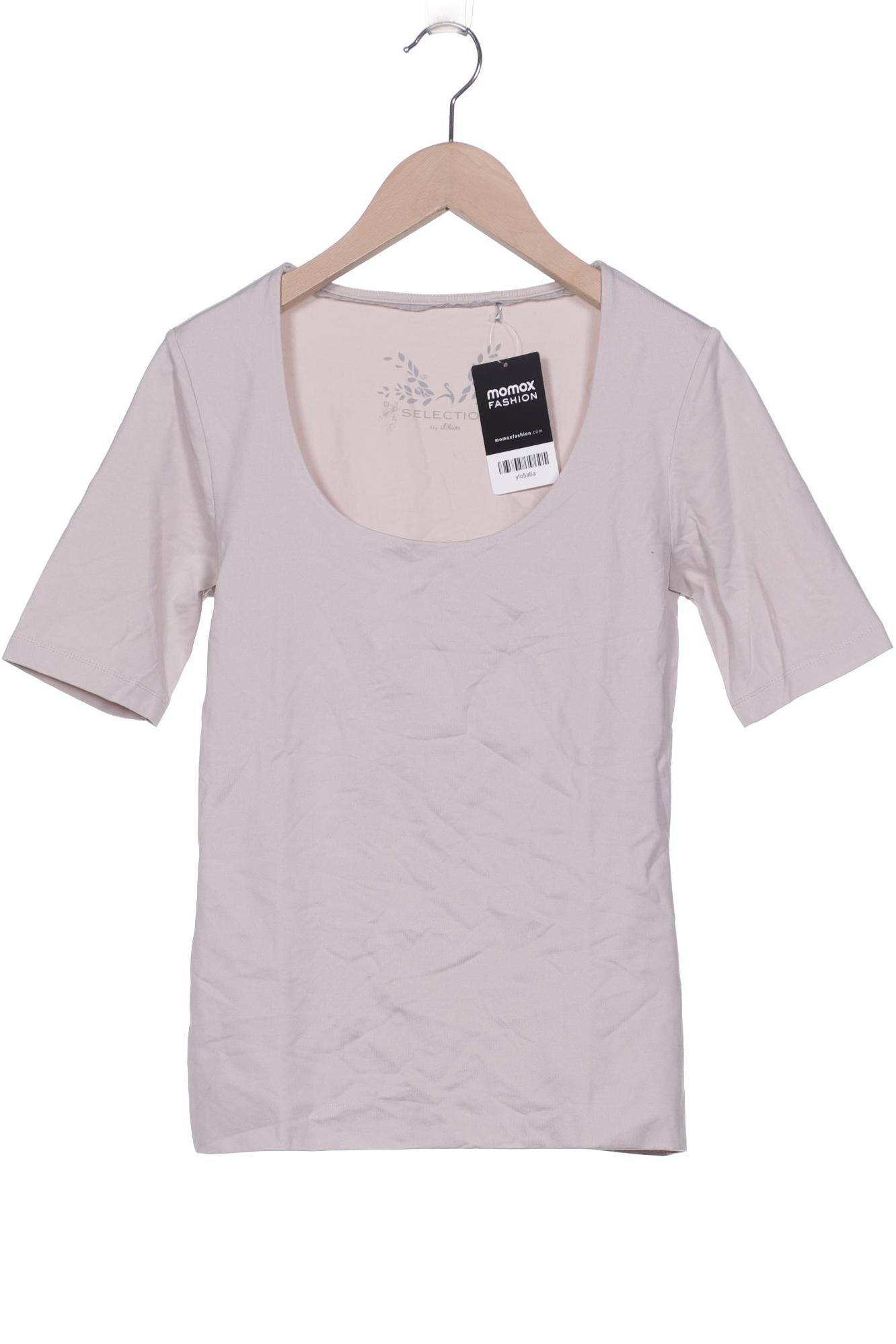 

s.Oliver Selection Damen T-Shirt, beige, Gr. 34