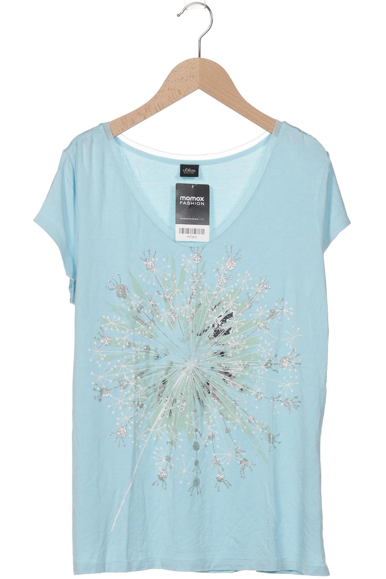 

s.Oliver Selection Damen T-Shirt, hellblau, Gr. 42