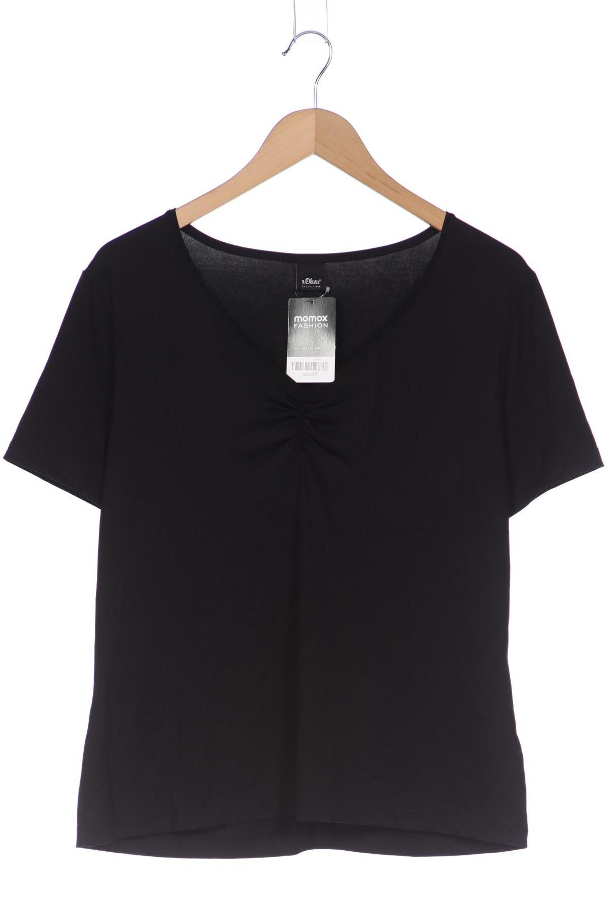 

s.Oliver Selection Damen T-Shirt, schwarz