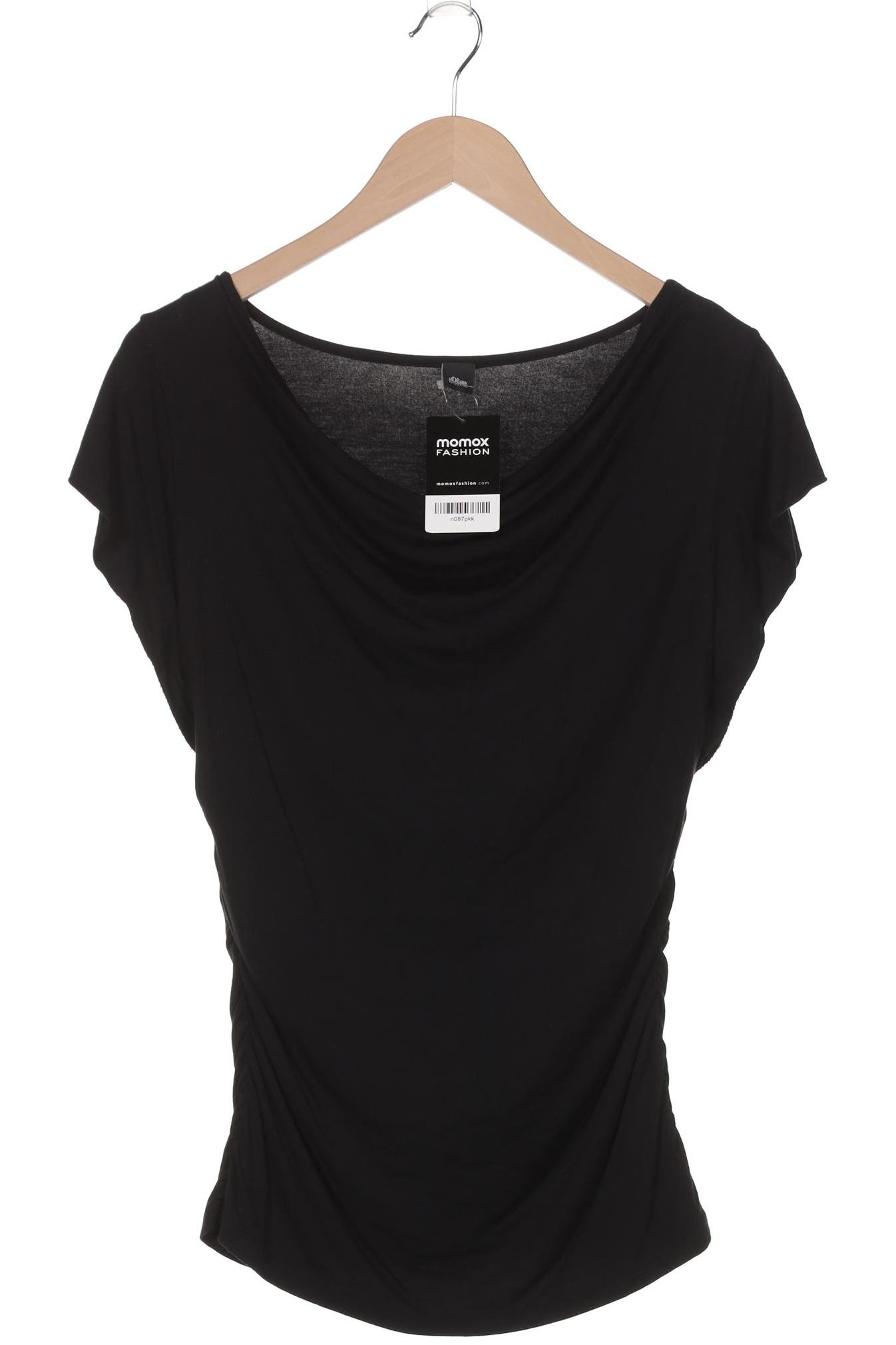 

s.Oliver Selection Damen T-Shirt, schwarz, Gr. 40