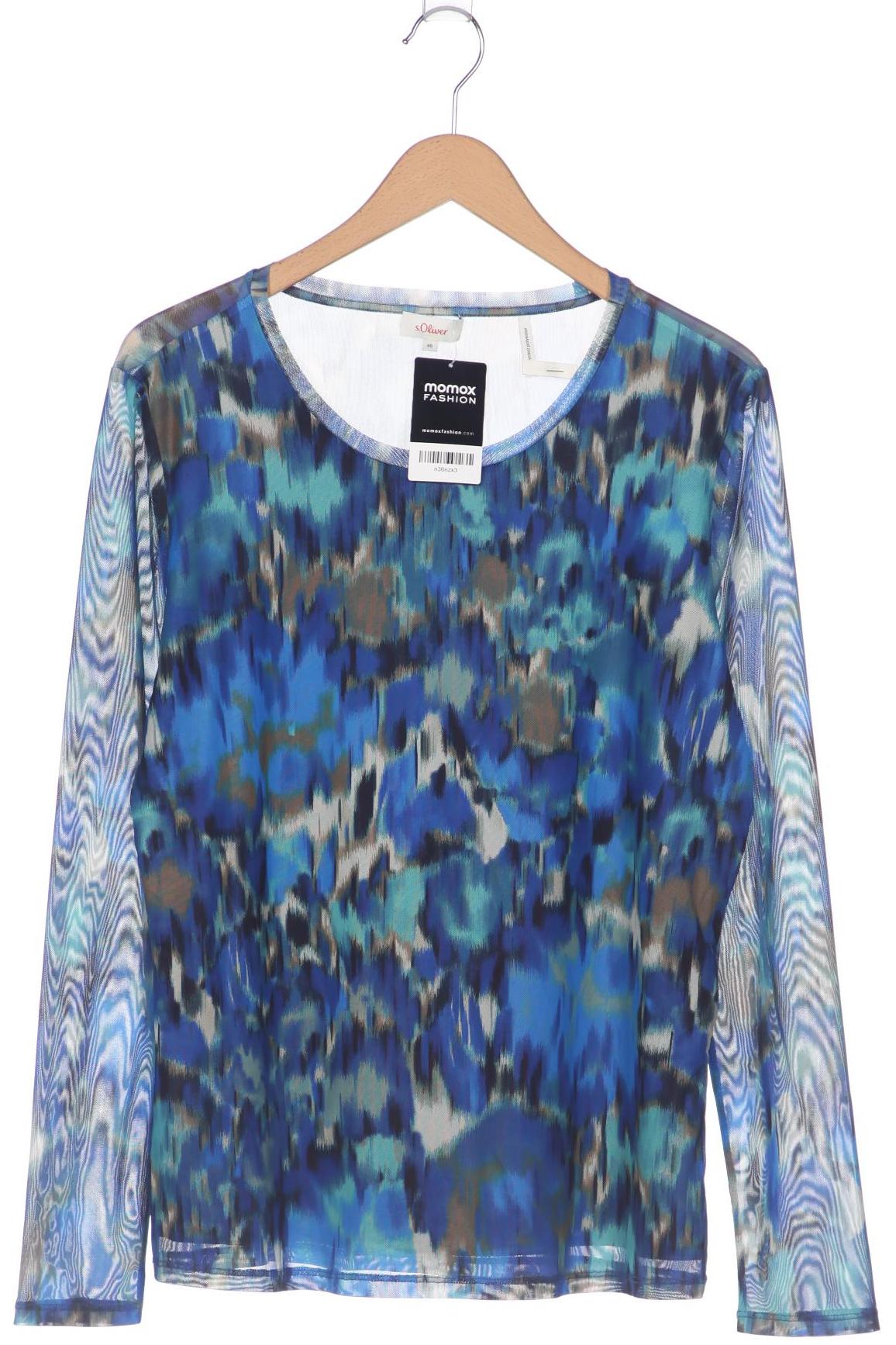 

s.Oliver Selection Damen Langarmshirt, blau, Gr. 46