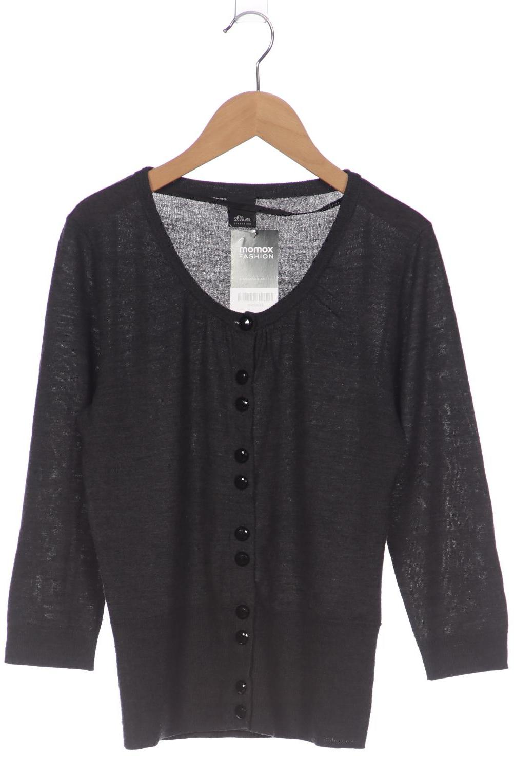 

s.Oliver Selection Damen Strickjacke, grau, Gr. 38