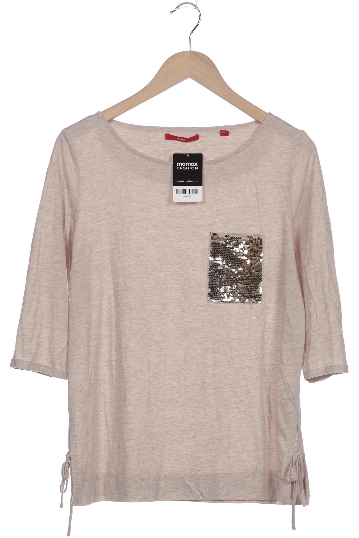 Thumbnail - s.Oliver Selection Damen Langarmshirt, beige, Gr. 40