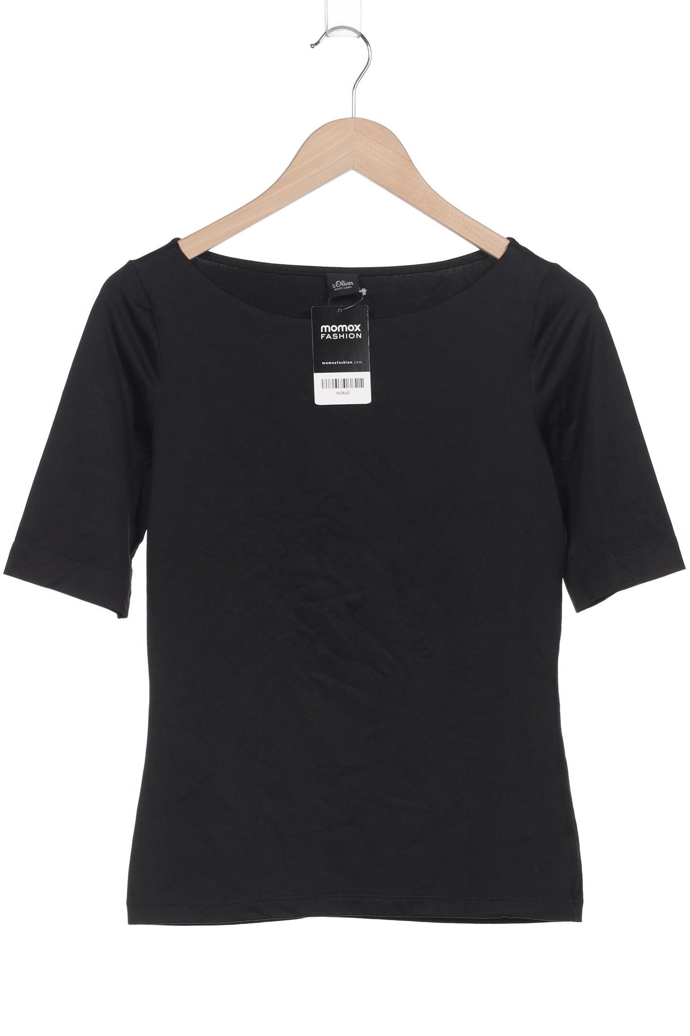 

s.Oliver Selection Damen T-Shirt, schwarz, Gr. 36