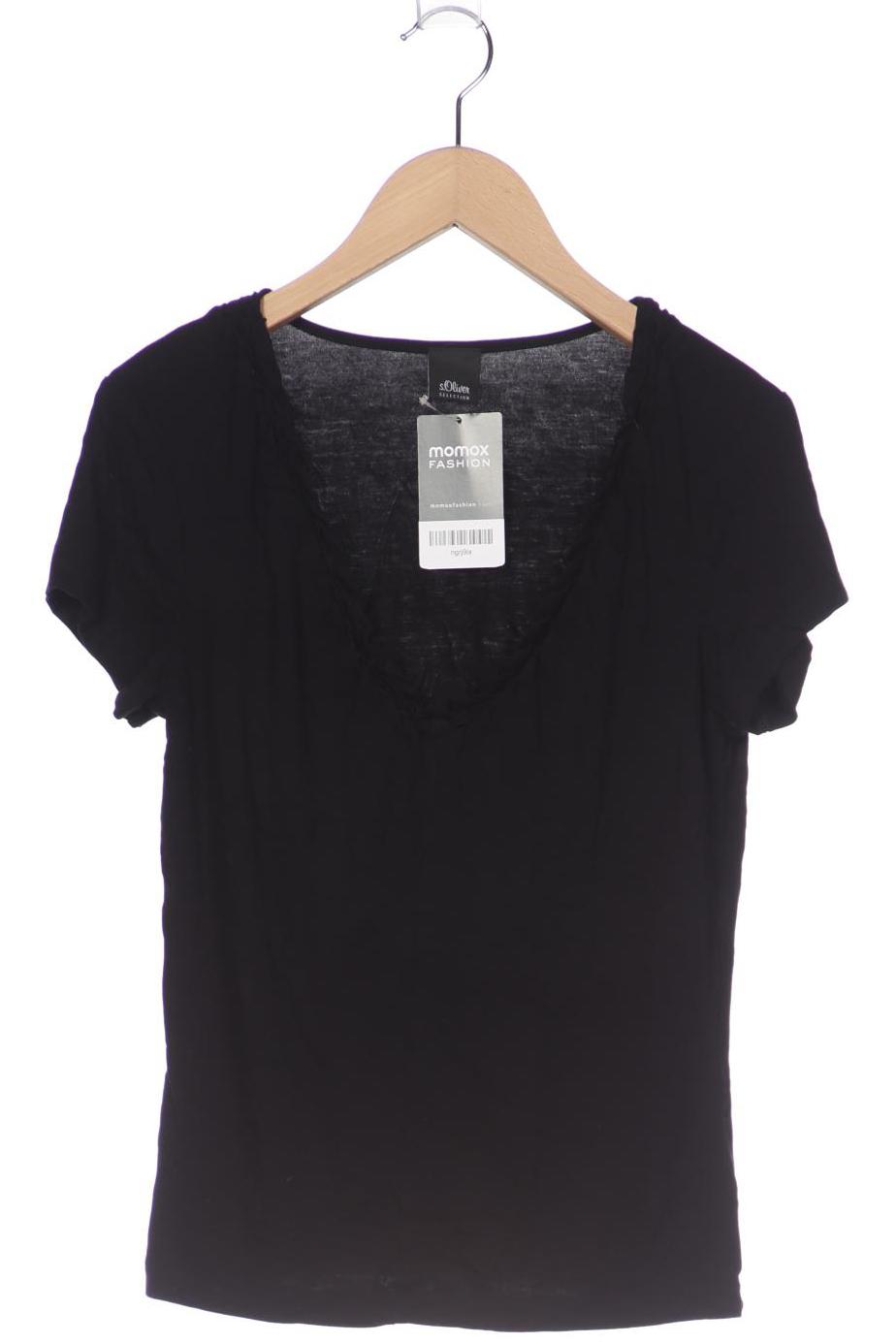 

s.Oliver Selection Damen T-Shirt, schwarz