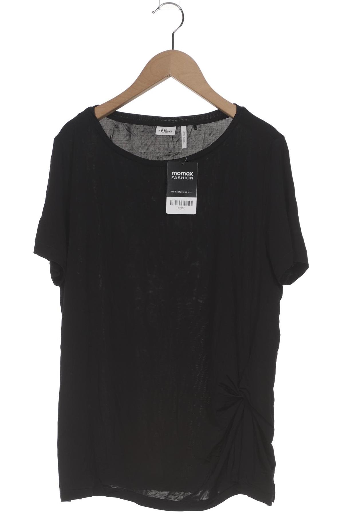 

s.Oliver Selection Damen T-Shirt, schwarz, Gr. 42