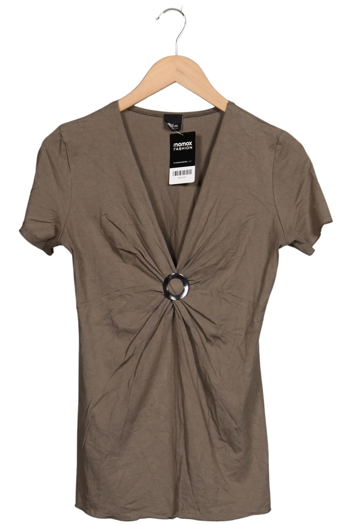 

s.Oliver Selection Damen T-Shirt, grün, Gr. 38
