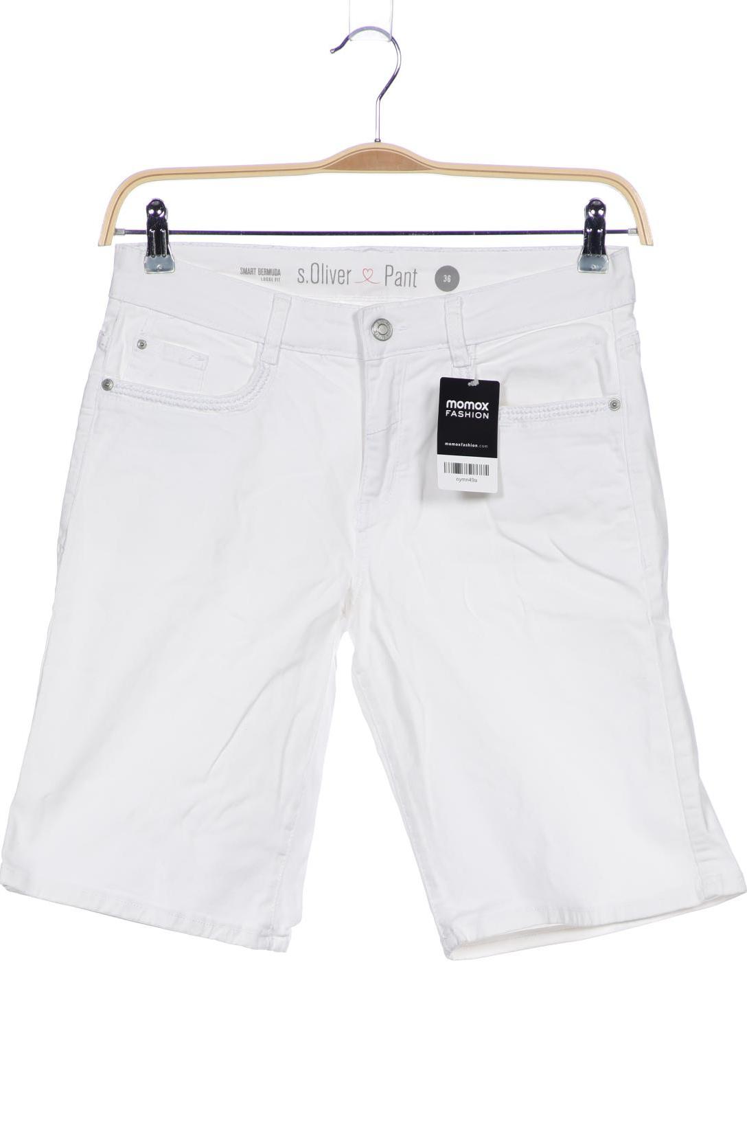 

s.Oliver Selection Damen Shorts, weiß, Gr. 36