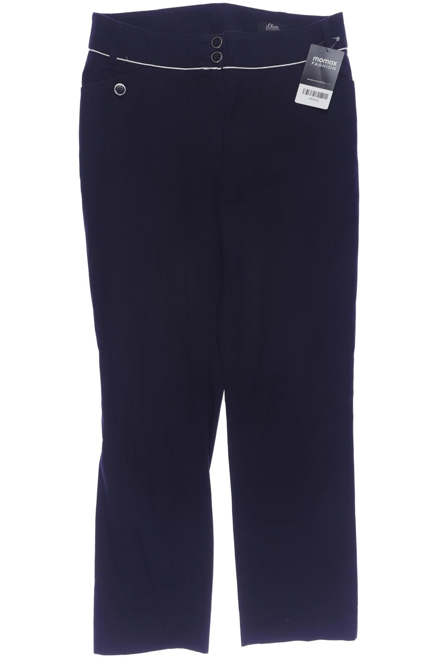 

s.Oliver Selection Damen Stoffhose, marineblau, Gr. 36