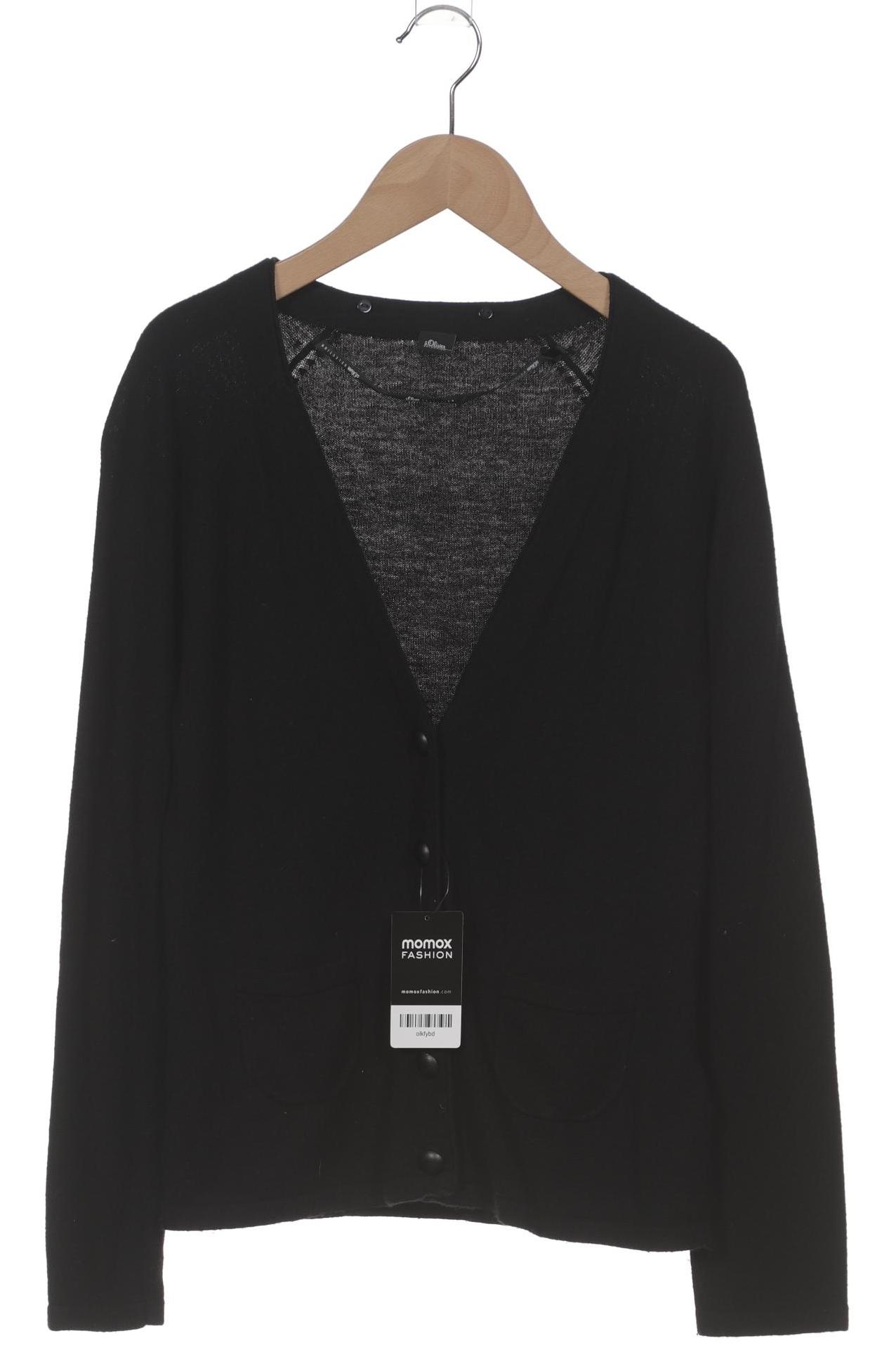 

s.Oliver Selection Damen Strickjacke, schwarz, Gr. 38