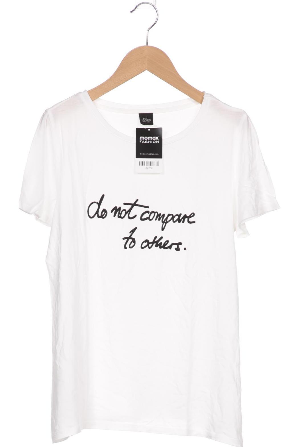 

s.Oliver Selection Damen T-Shirt, weiß, Gr. 38