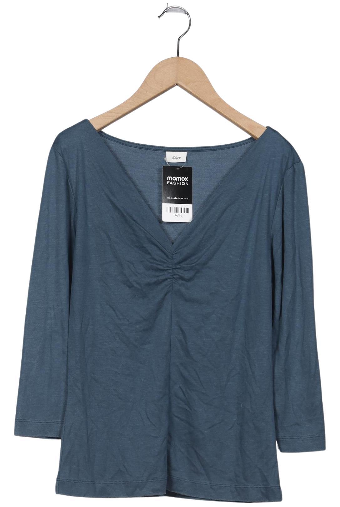 

s.Oliver Selection Damen Langarmshirt, marineblau, Gr. 38