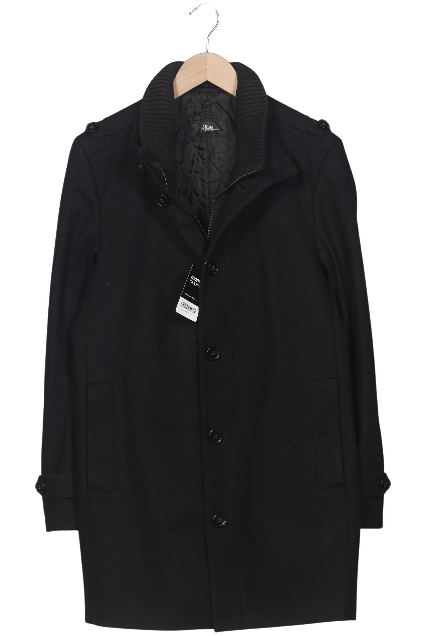 

s.Oliver Selection Herren Mantel, schwarz, Gr. 48