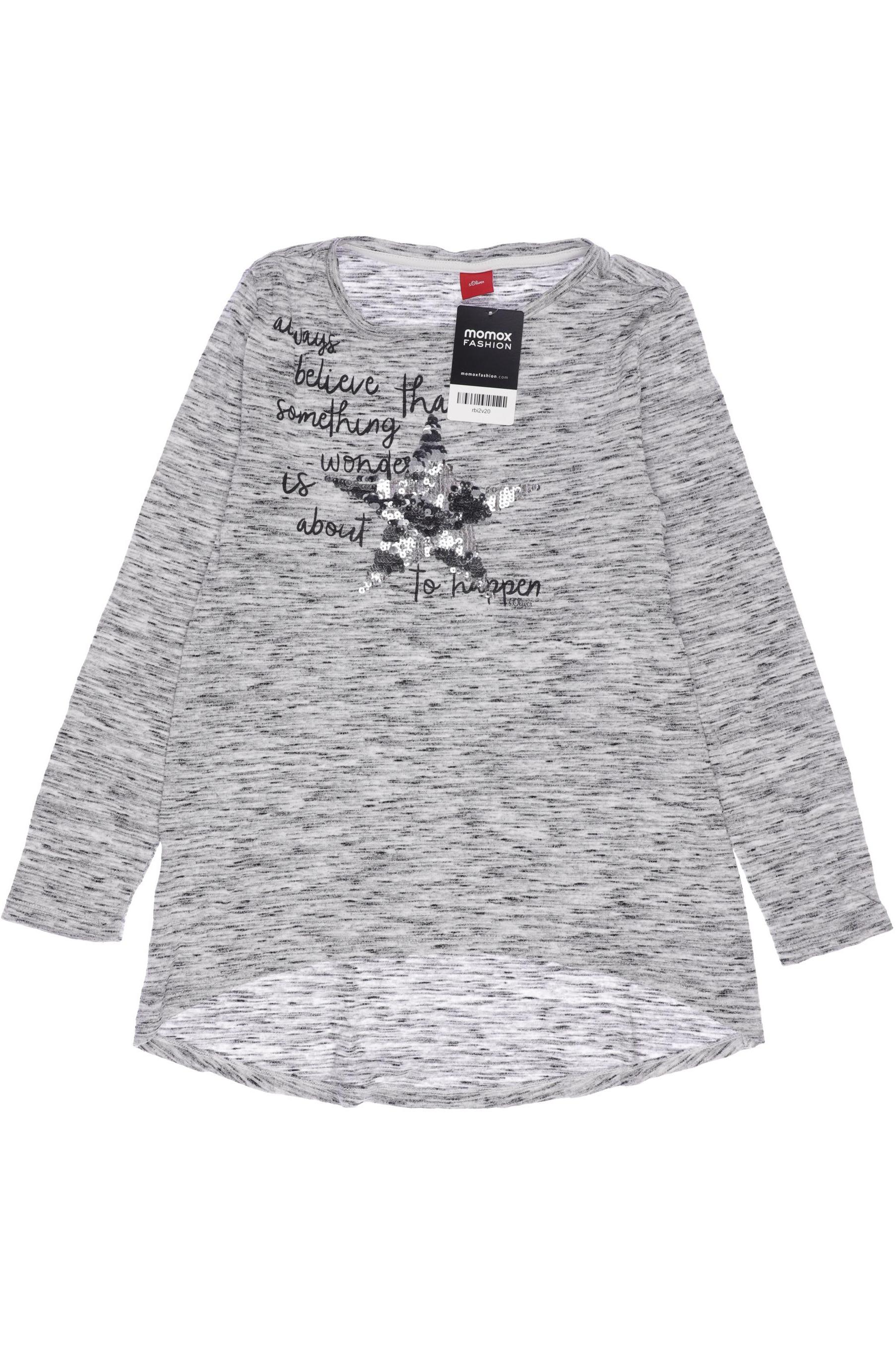 

s.Oliver Selection Damen Langarmshirt, grau, Gr. 146