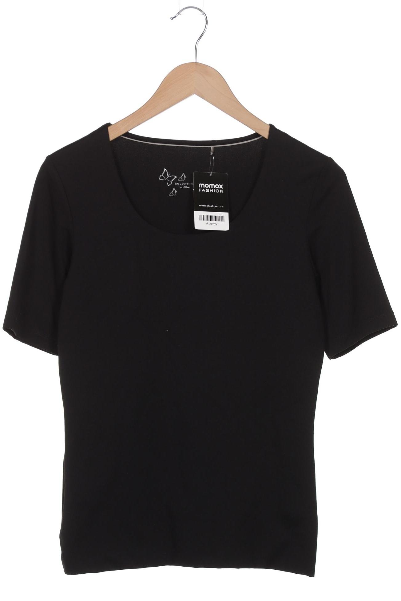 

s.Oliver Selection Damen T-Shirt, schwarz, Gr. 36