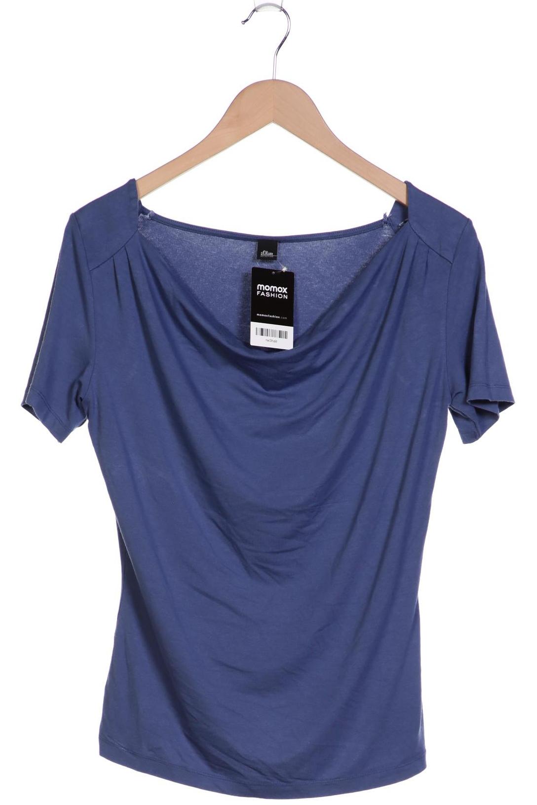 

s.Oliver Selection Damen T-Shirt, blau, Gr. 36