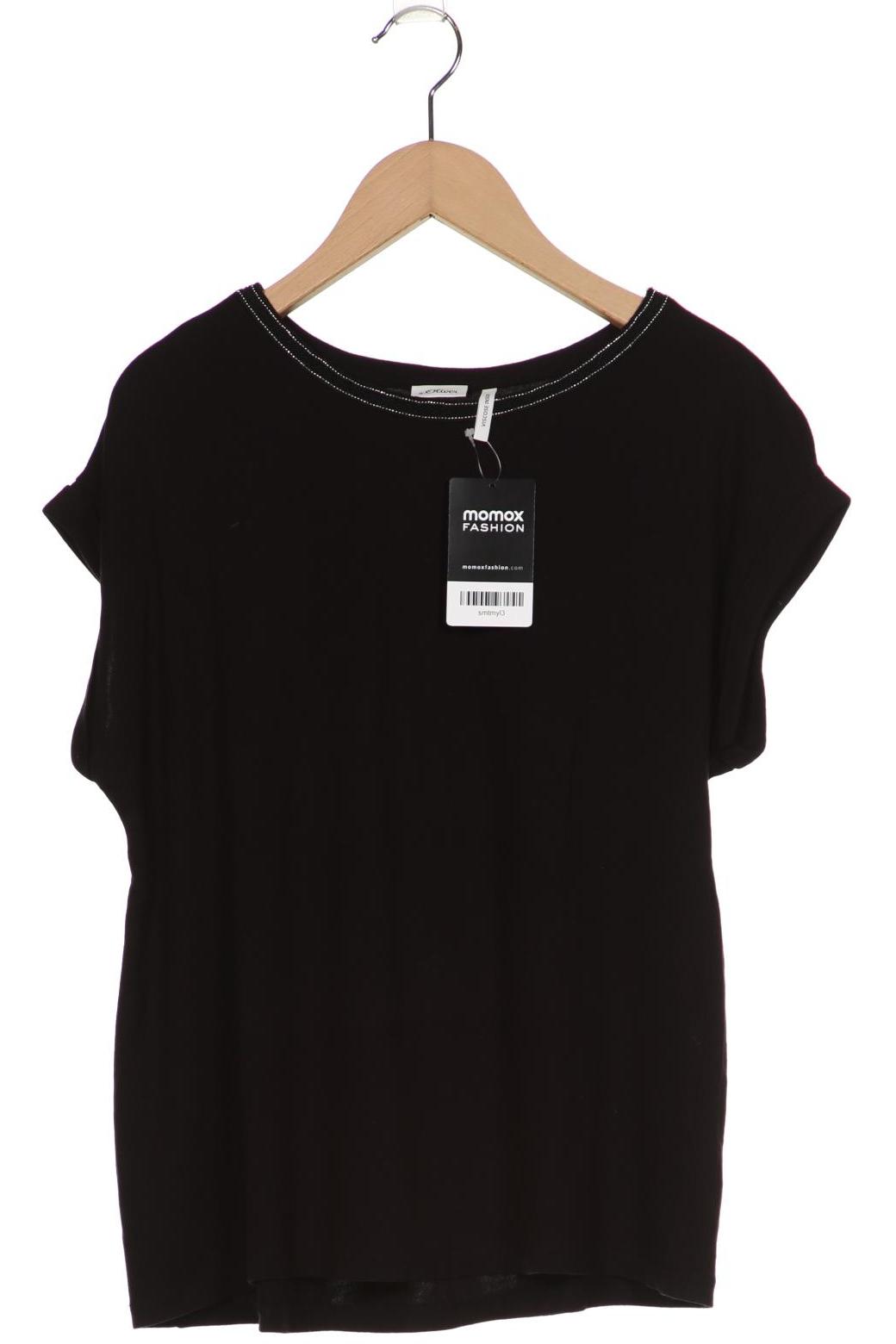 

s.Oliver Selection Damen T-Shirt, schwarz