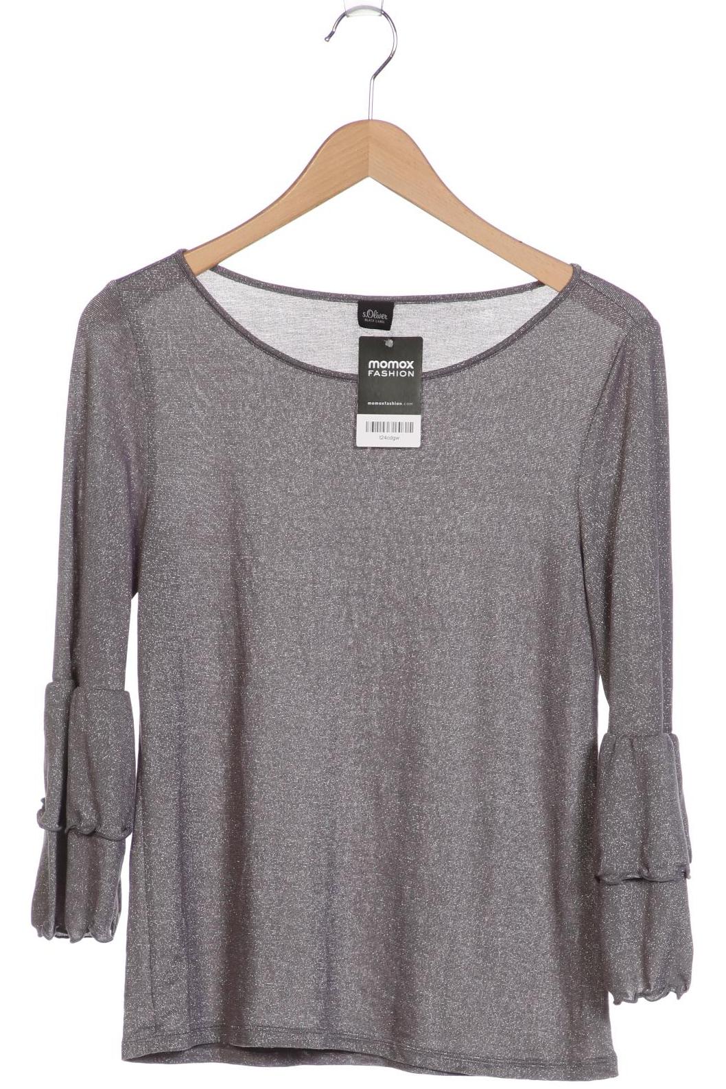 

s.Oliver Selection Damen Langarmshirt, grau, Gr. 38