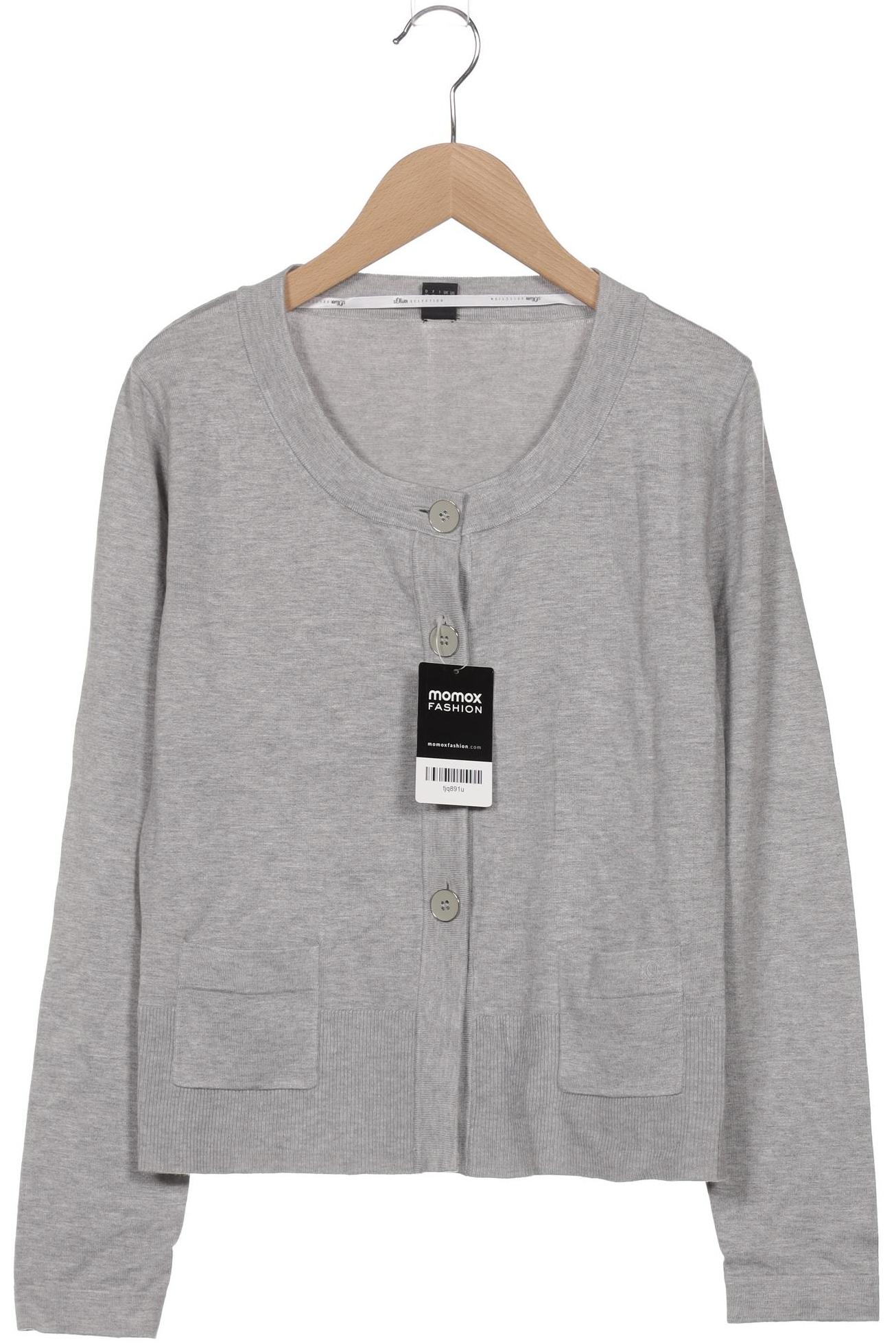 

s.Oliver Selection Damen Strickjacke, grau, Gr. 38