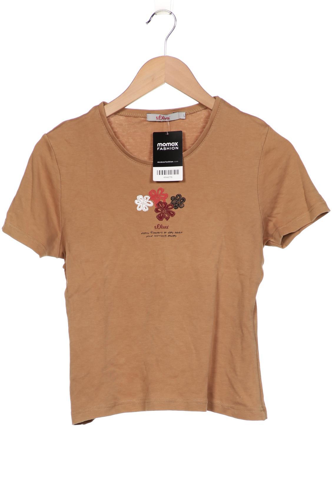 

s.Oliver Selection Damen T-Shirt, beige, Gr. 42