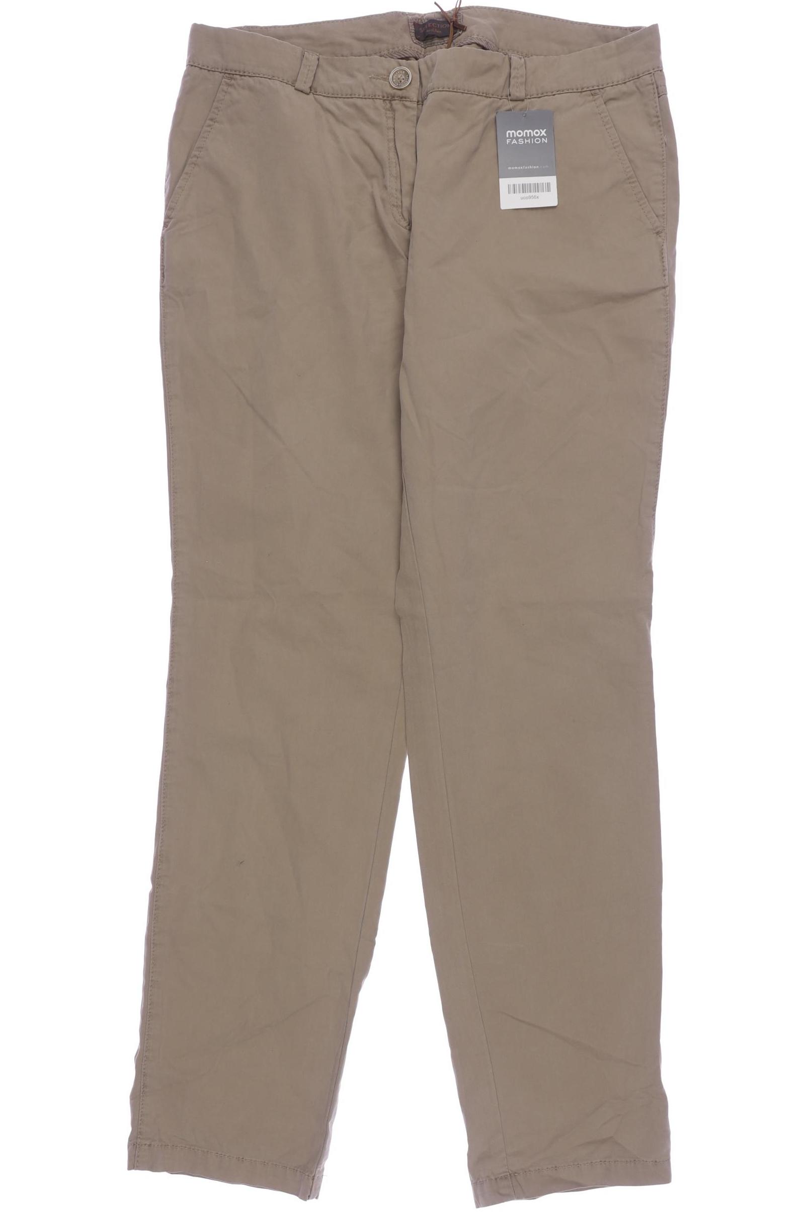 

s.Oliver Selection Damen Stoffhose, beige, Gr. 40