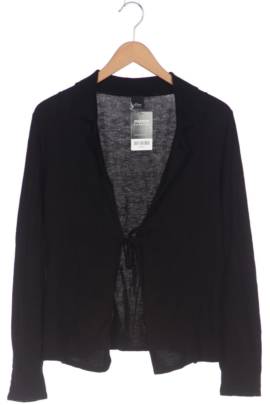 

s.Oliver Selection Damen Strickjacke, schwarz, Gr. 44