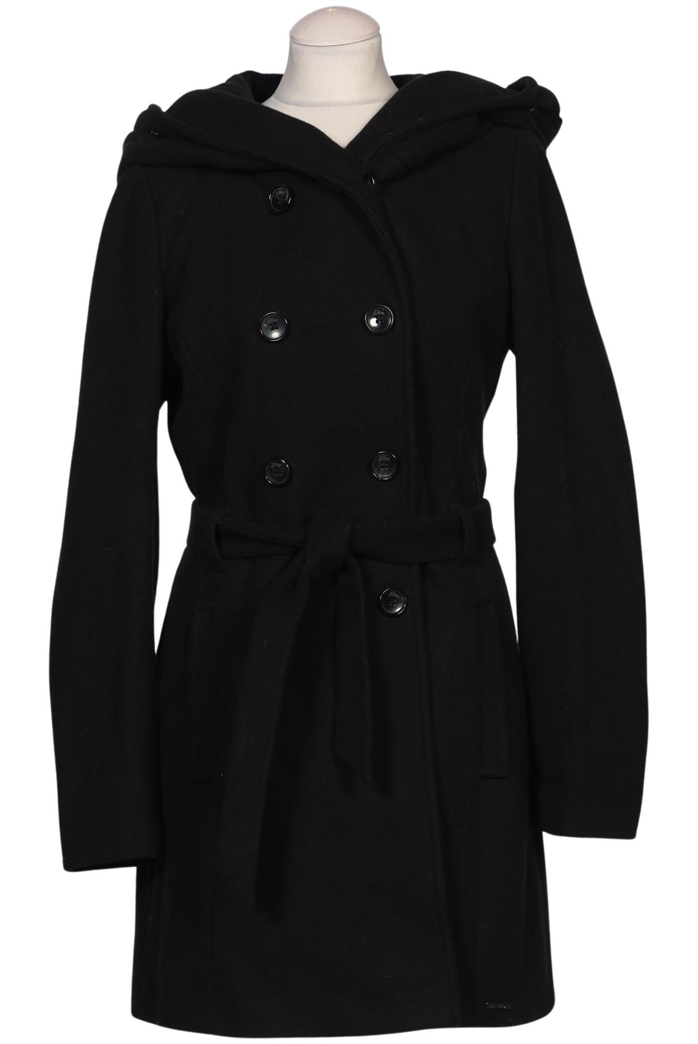 

s.Oliver Selection Damen Mantel, schwarz, Gr. 38