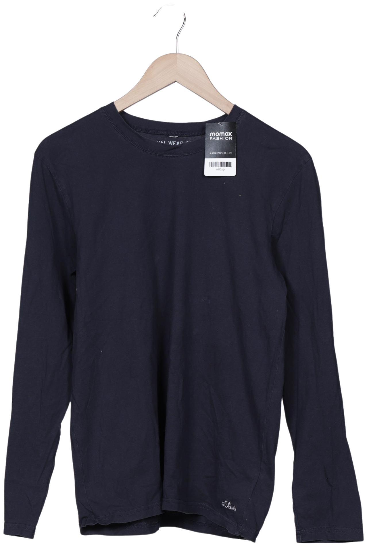 Thumbnail - s.Oliver Selection Herren Langarmshirt, marineblau, Gr. 48