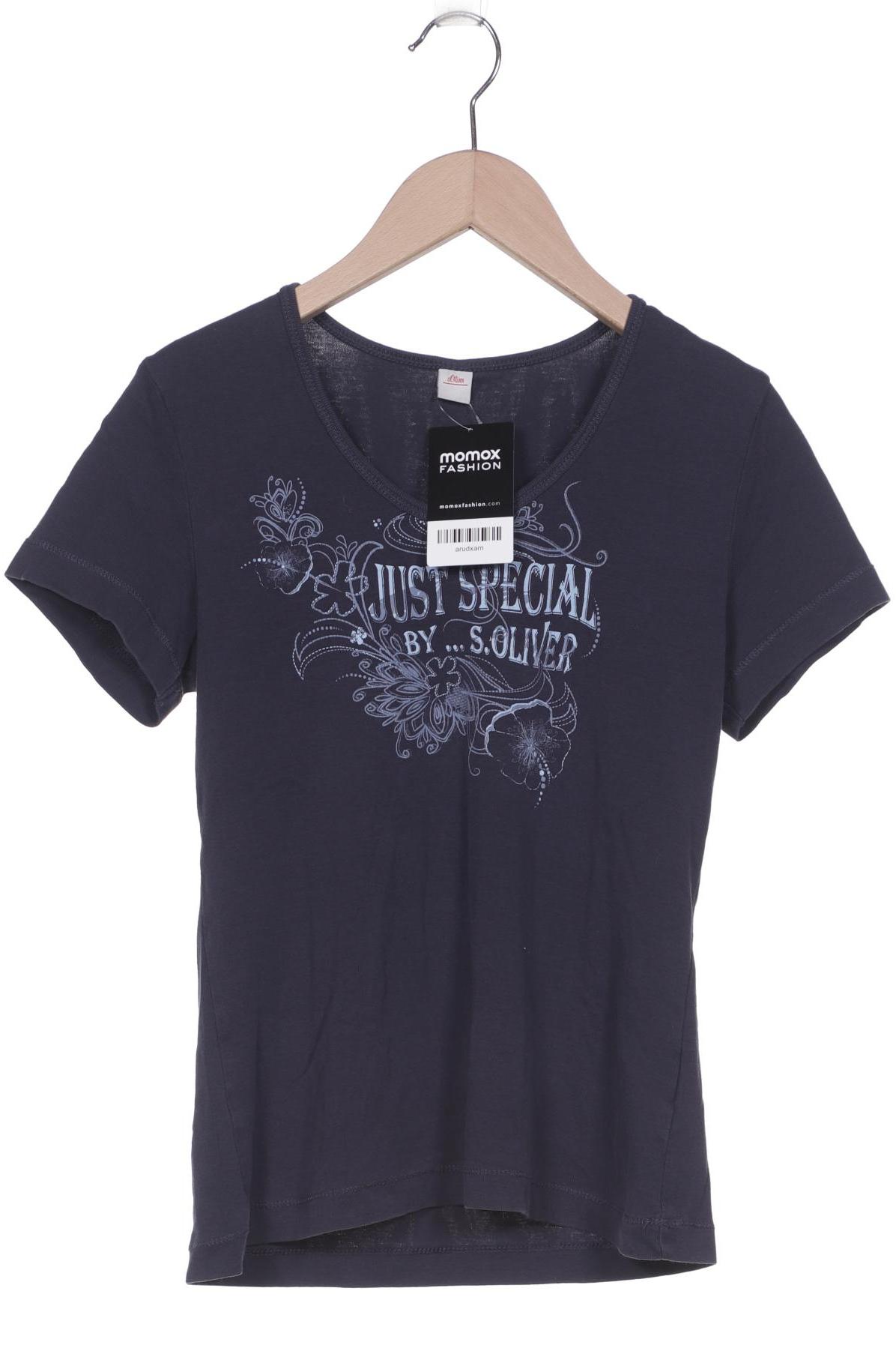 

s.Oliver Selection Damen T-Shirt, marineblau, Gr. 38