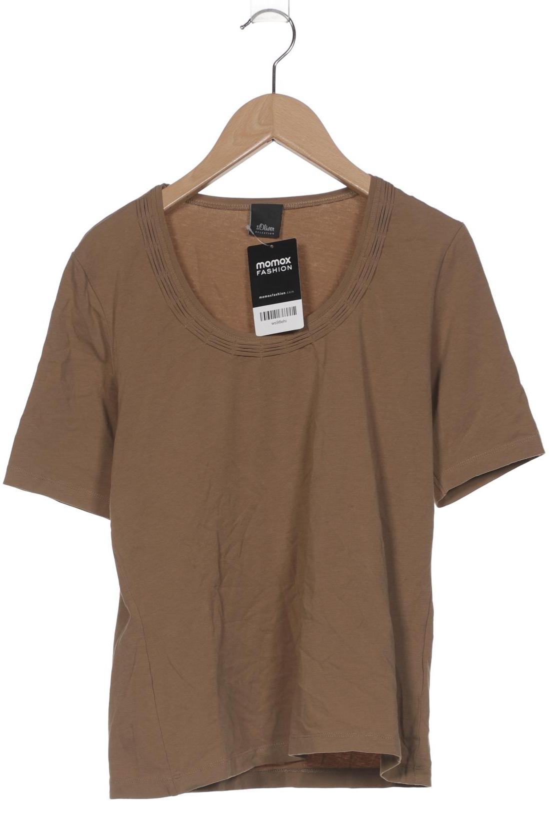 

s.Oliver Selection Damen T-Shirt, braun, Gr. 38