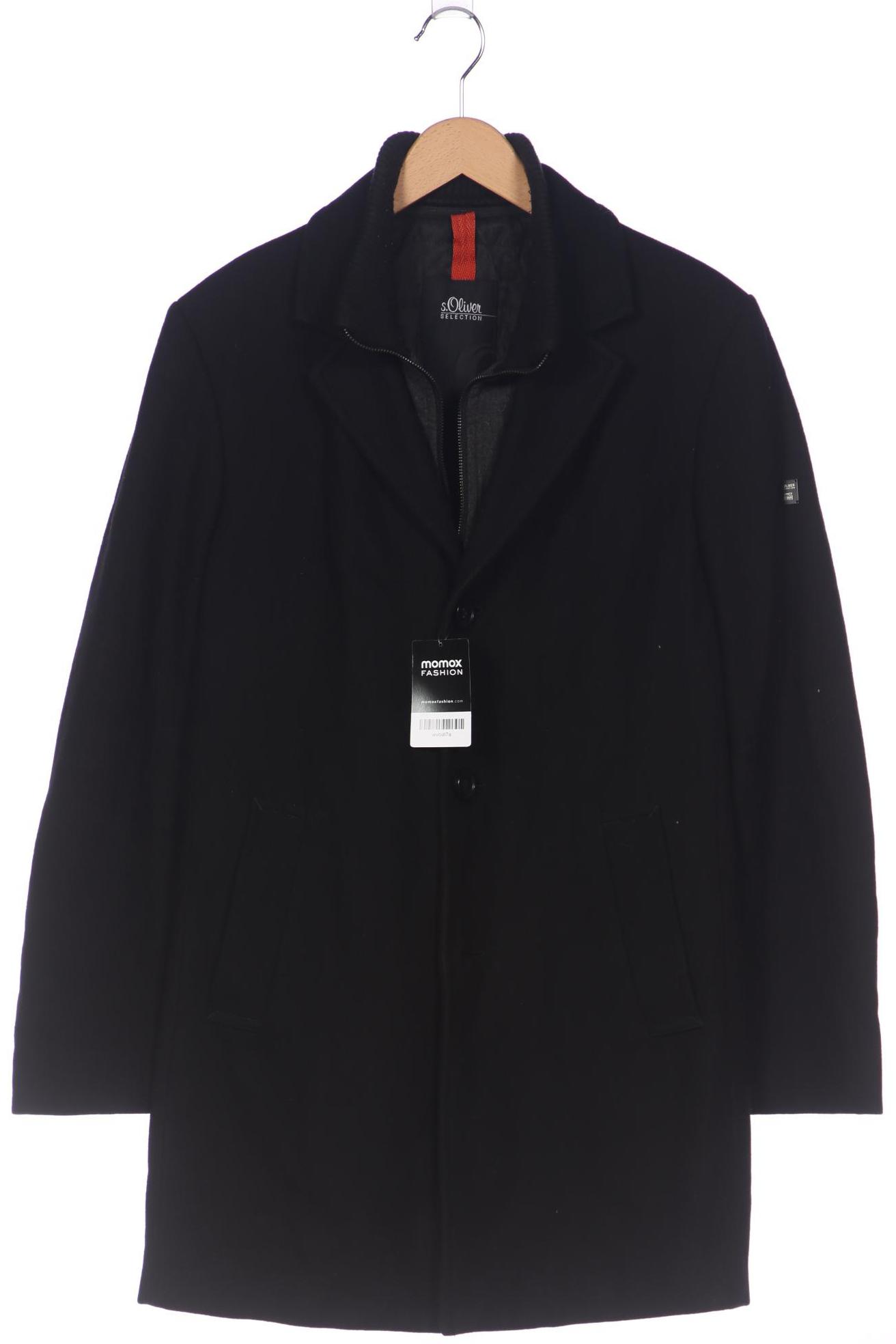 

s.Oliver Selection Herren Mantel, schwarz, Gr. 48