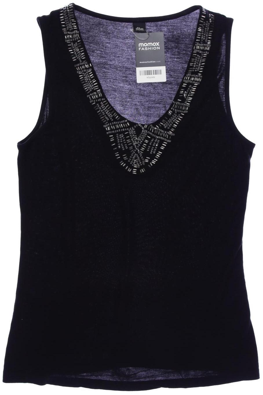 

s.Oliver Selection Damen Top, schwarz, Gr. 38