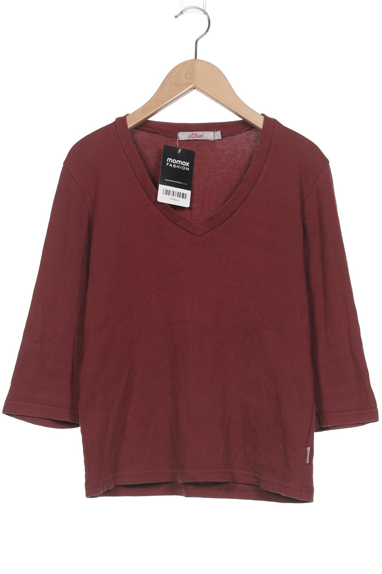 

s.Oliver Selection Damen Langarmshirt, bordeaux, Gr. 42