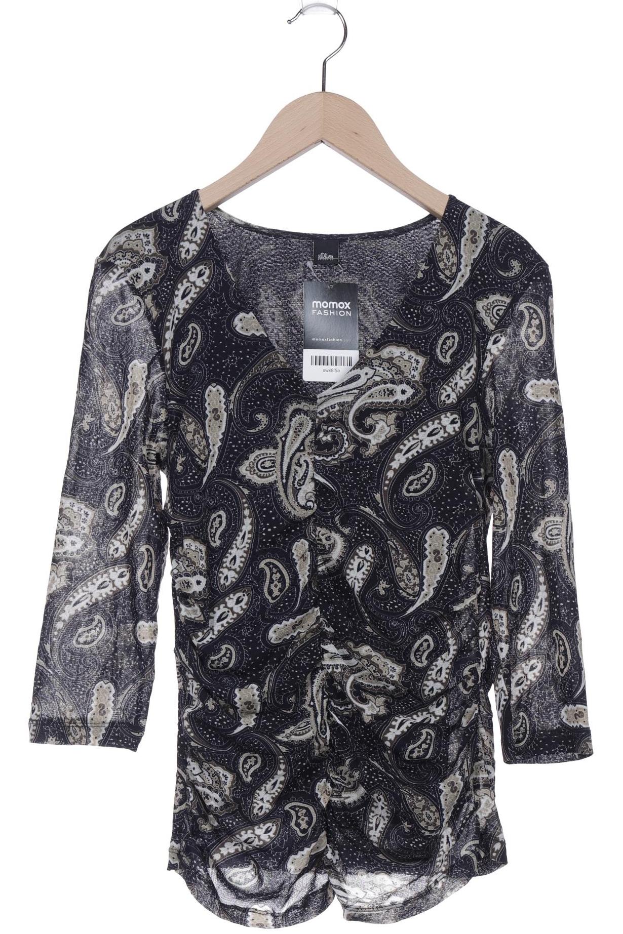 

s.Oliver Selection Damen Langarmshirt, schwarz, Gr. 38