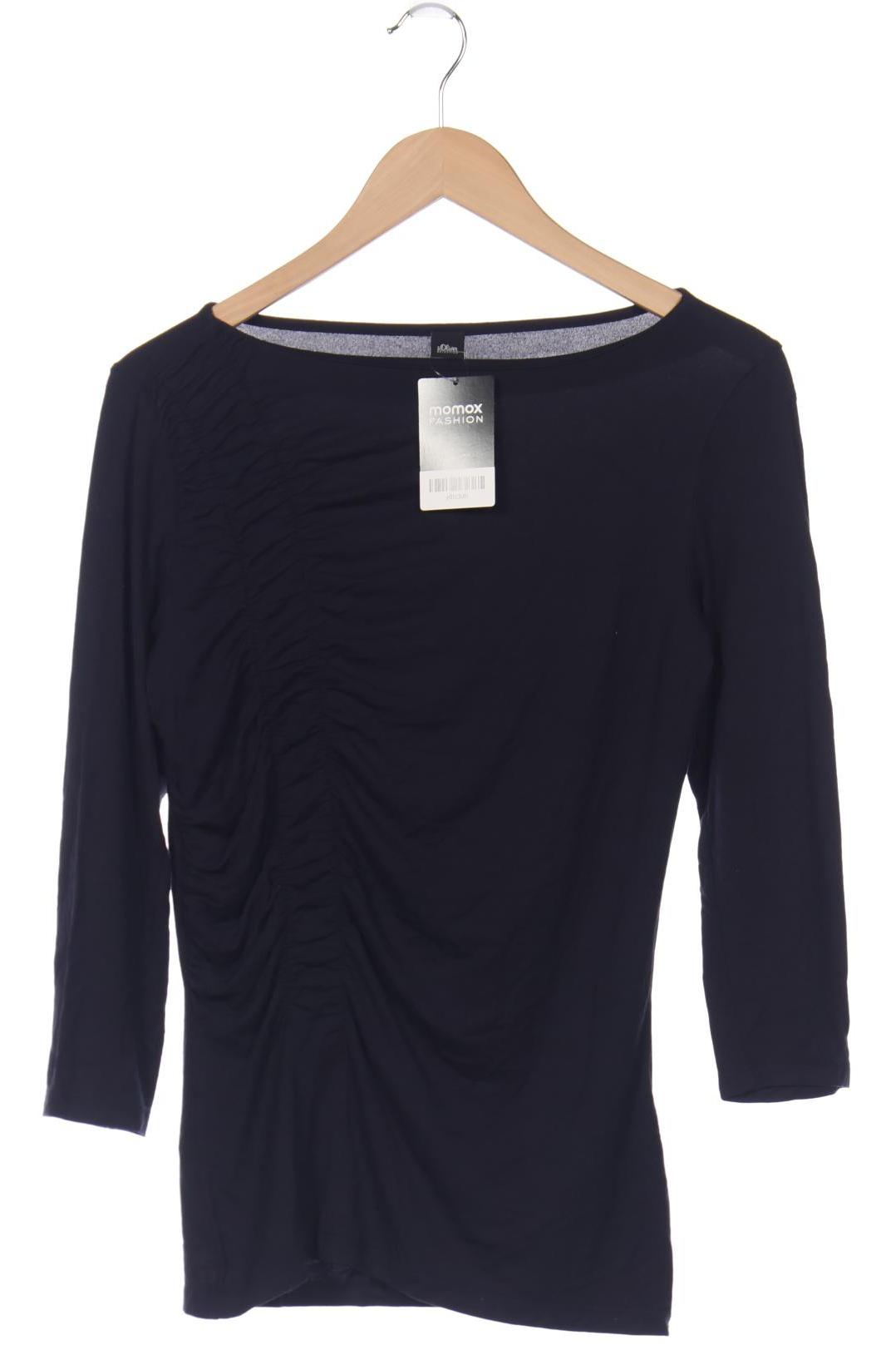 

s.Oliver Selection Damen Langarmshirt, marineblau