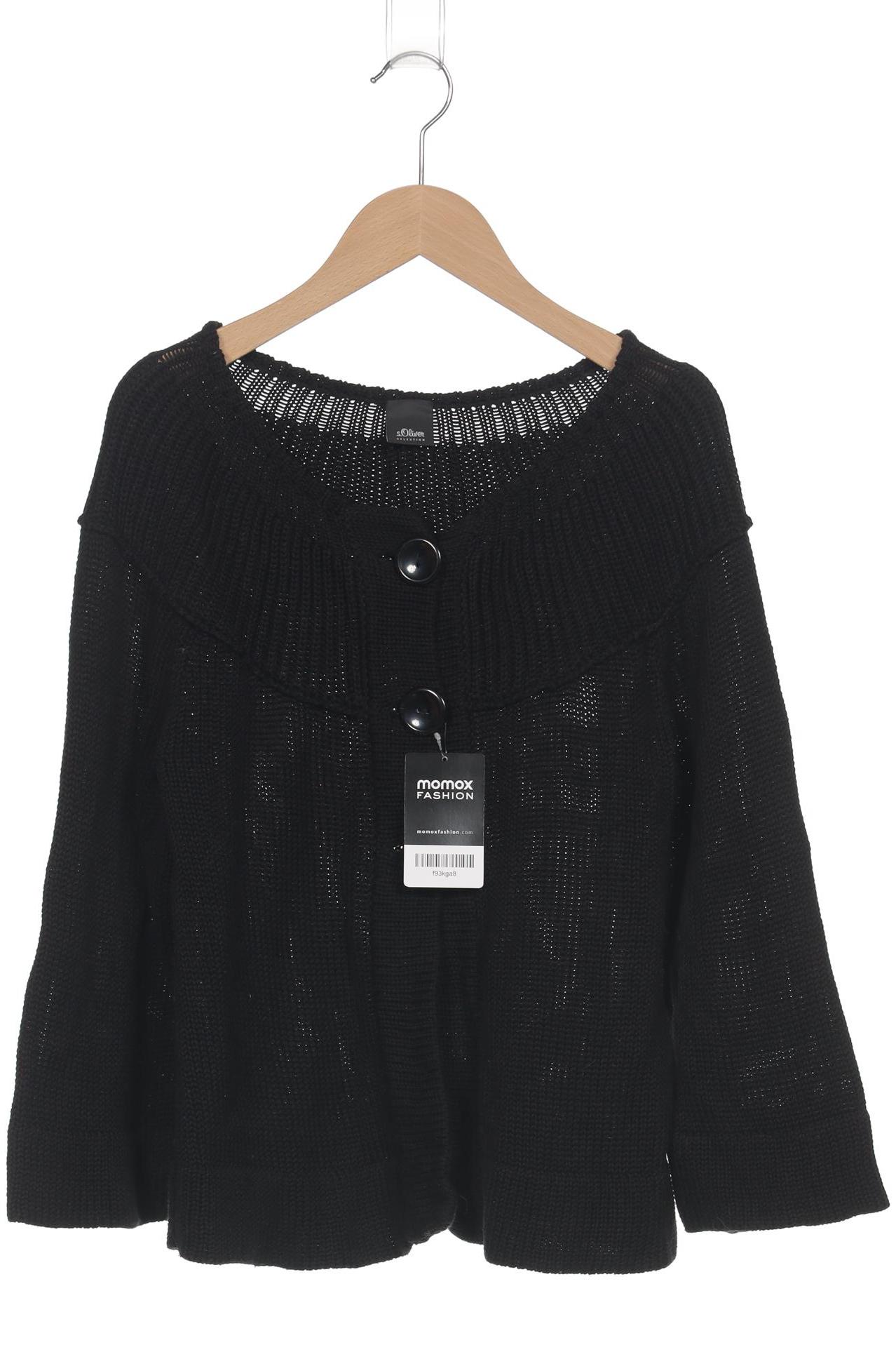 

s.Oliver Selection Damen Strickjacke, schwarz, Gr. 36