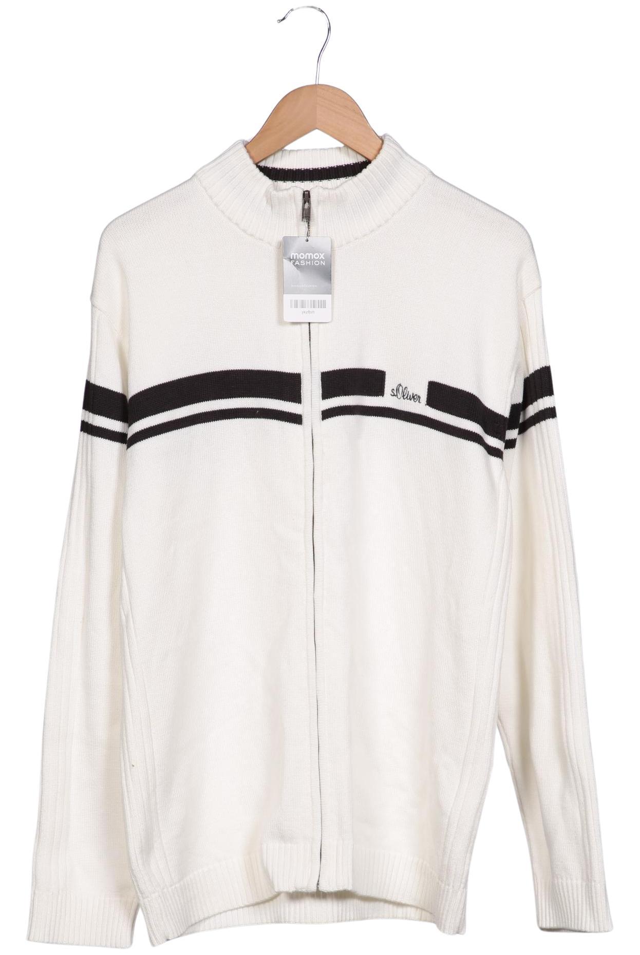 

s.Oliver Selection Herren Strickjacke, weiß, Gr. 56