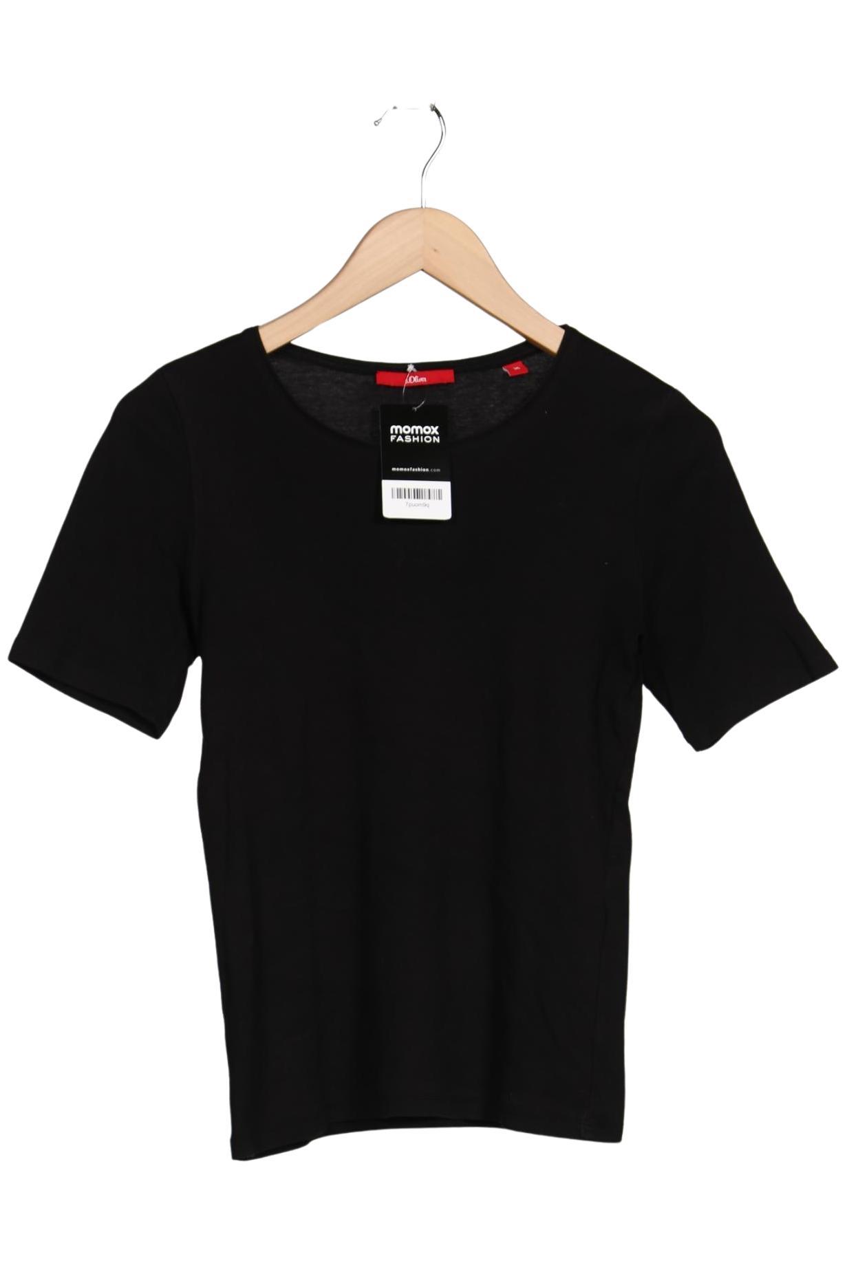 

s.Oliver Selection Damen T-Shirt, schwarz, Gr. 36